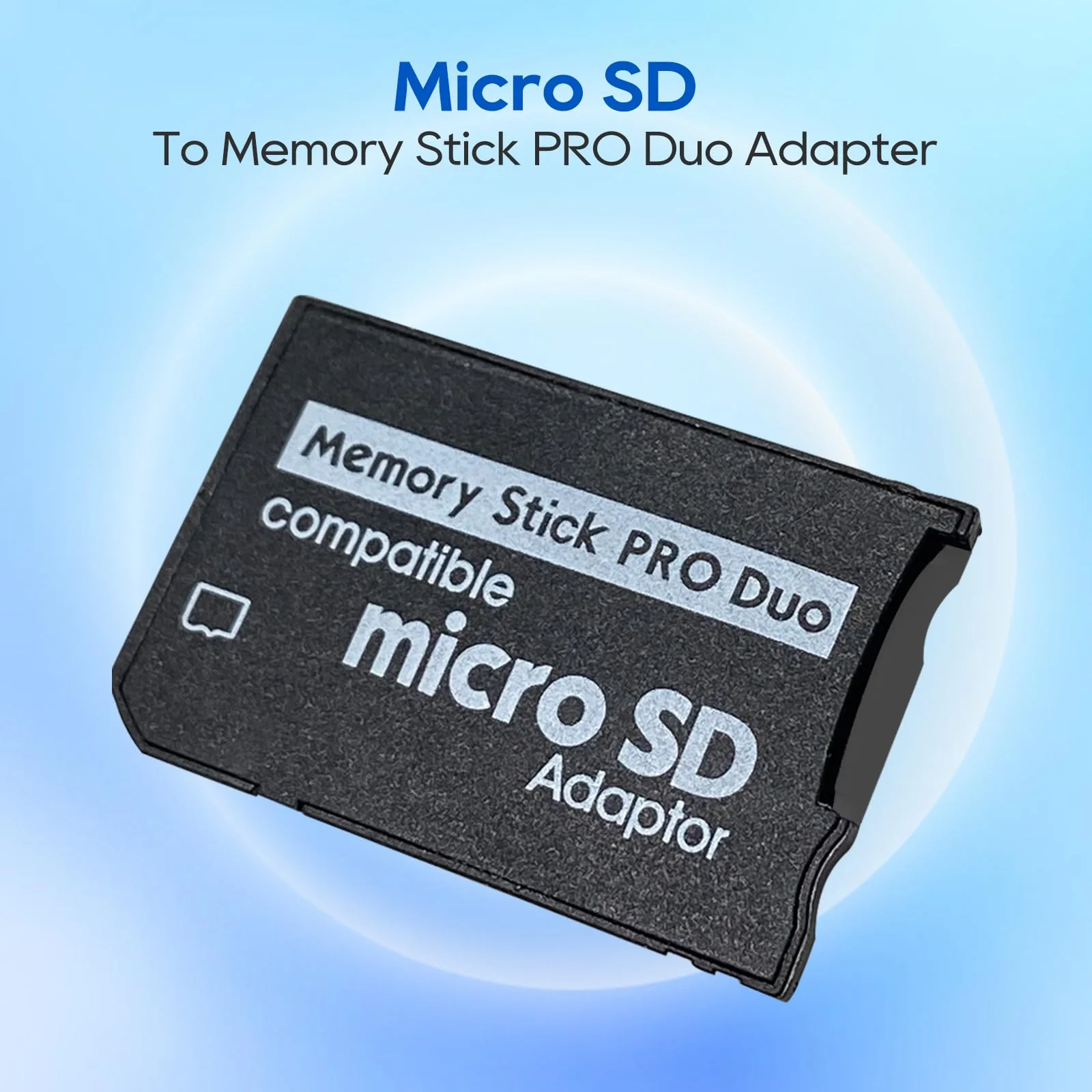 Memory Stick PRO Duo Adapter, Micro SD/SDHC/SDXC to Memory Stick PRO Duo MagicGate Card Compatible with Sony Camera, Handycam, cell phone & PSP 1000/2000/ 3000 Single Slot - Image 3
