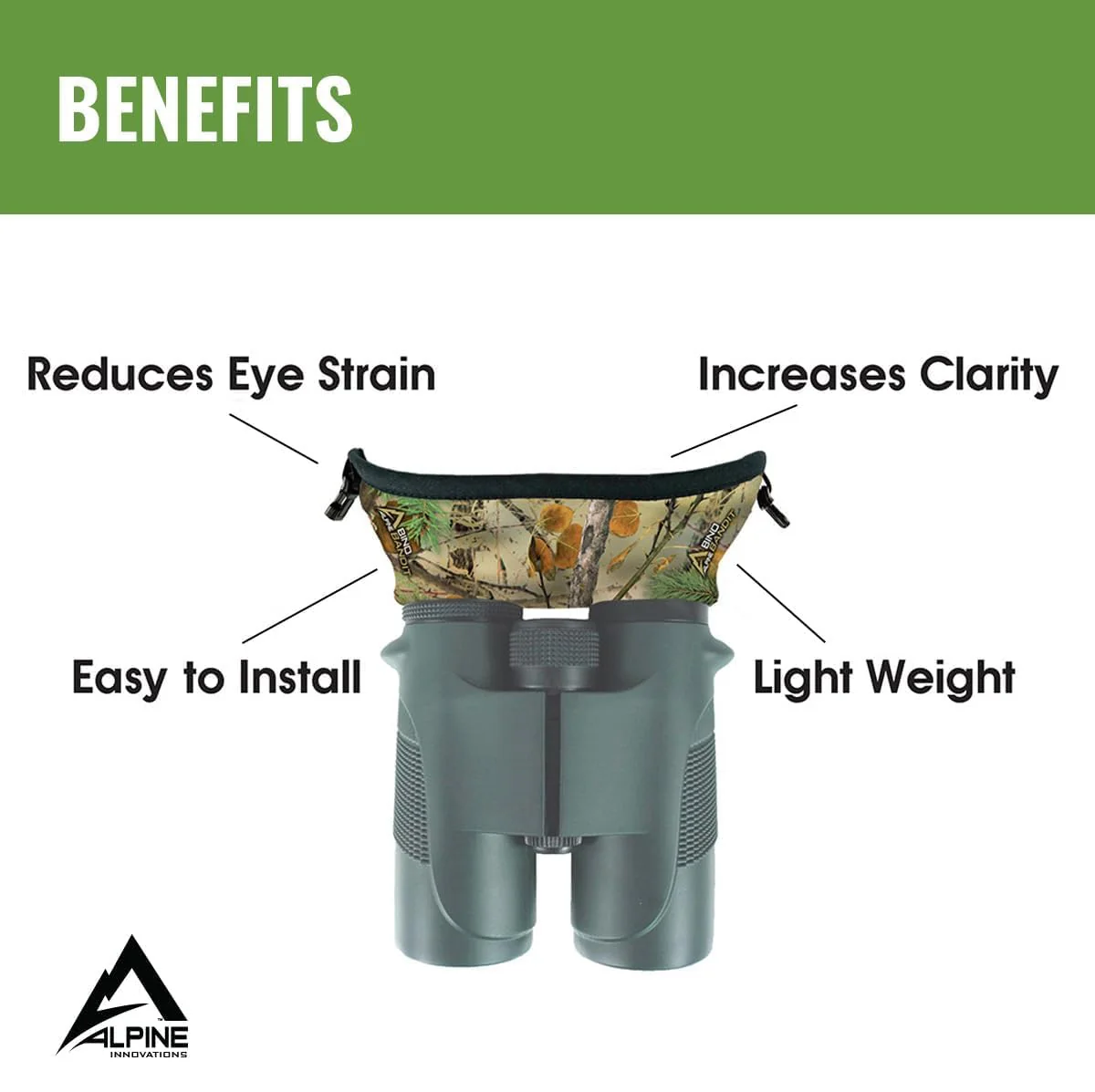 Men's Bino Bandit Binocular Cover, Stealth Shadow, One Size - Image 2