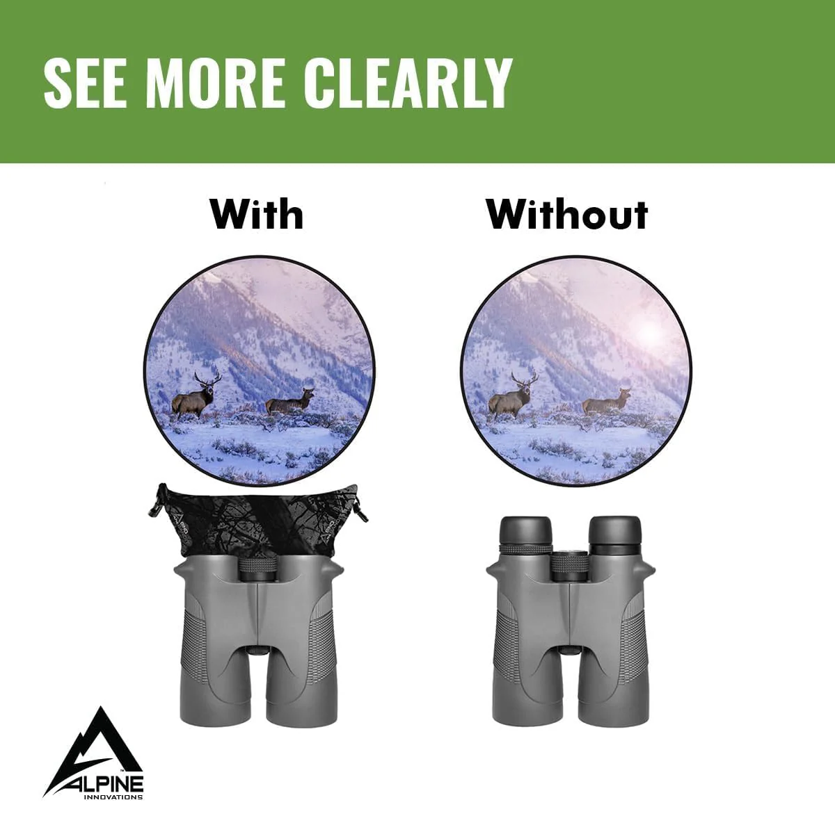 Men's Bino Bandit Binocular Cover, Stealth Shadow, One Size - Image 7