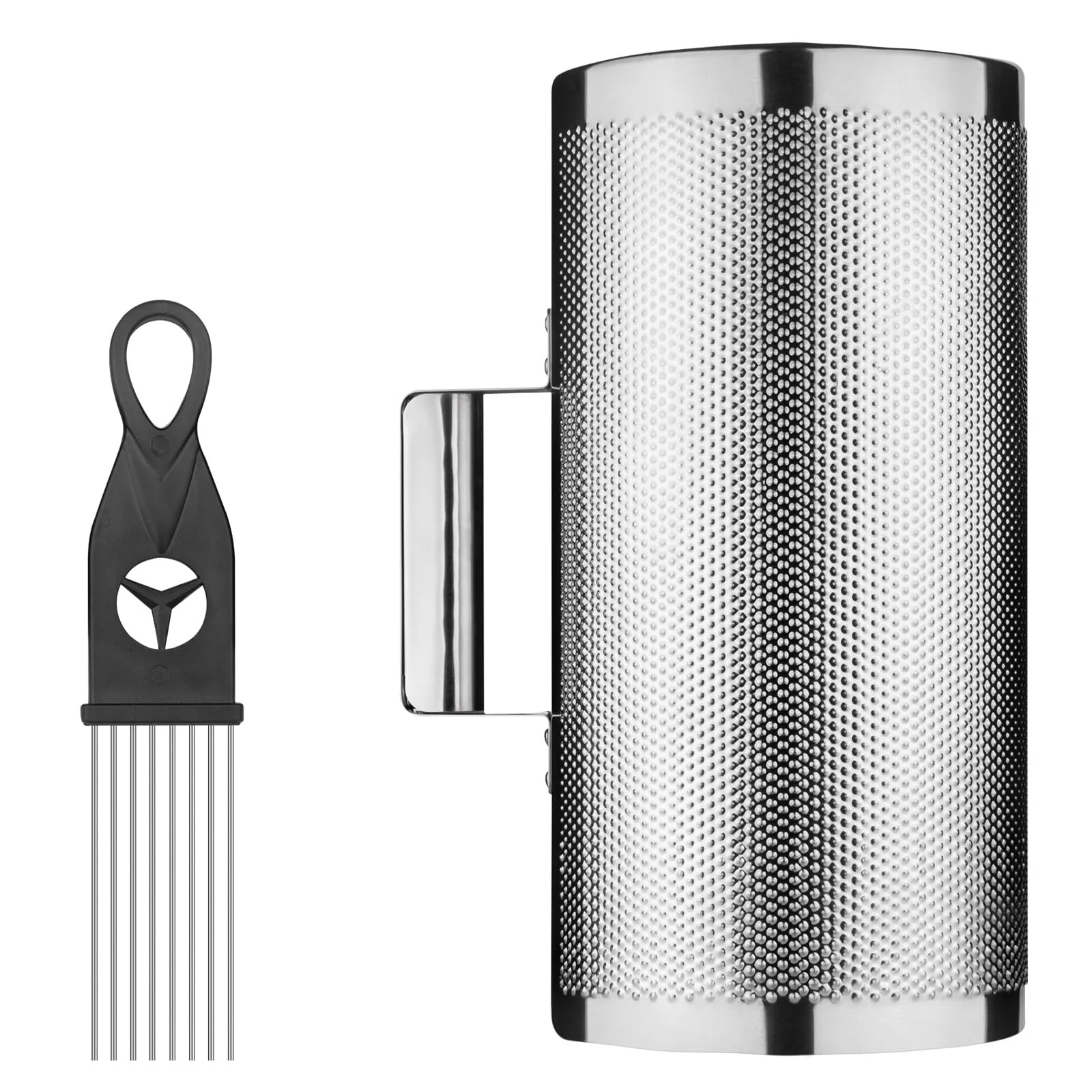 Metal Guiro Instrument, 12" x 6" Stainless Steel Guiro Shaker with Scraper Latin Percussion Instrument Musical Training Tool, Guira Dominicana