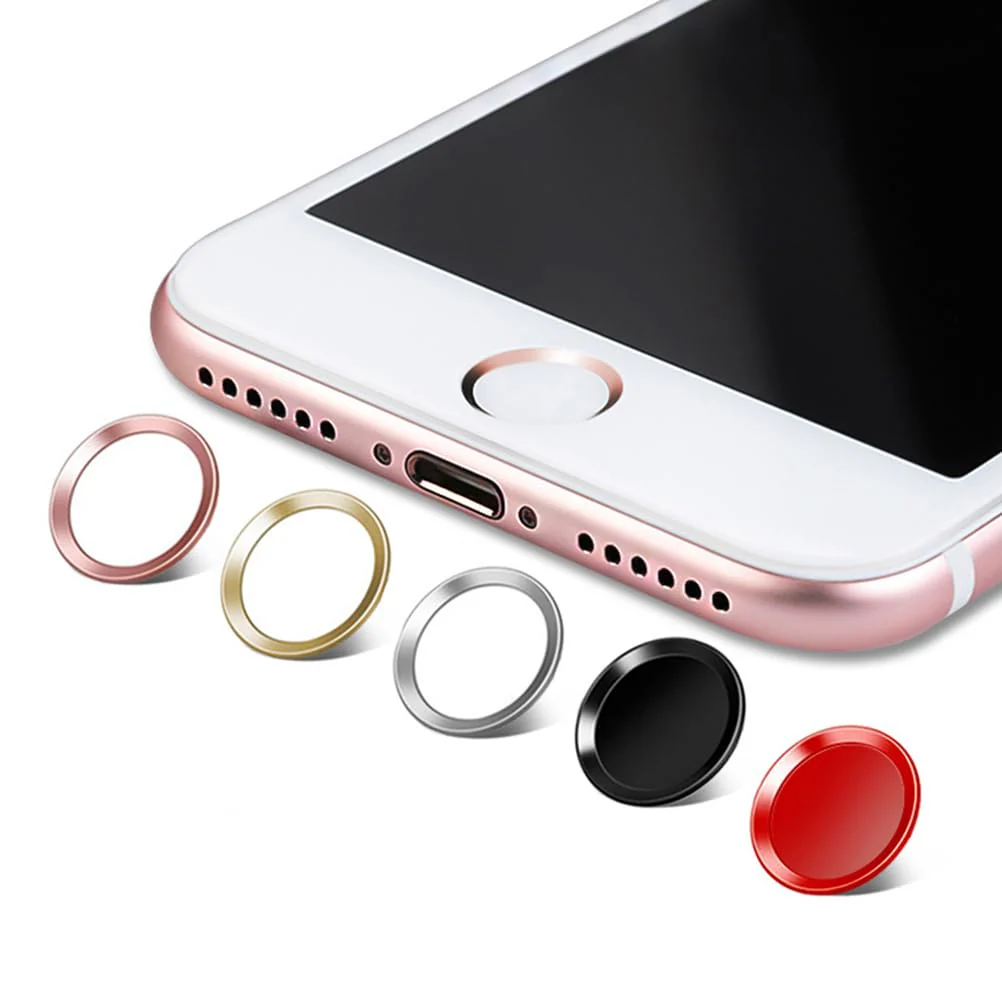 Metal Stickers Phone Stickers Home Key Fingerprint Recognition 6s 7 Button Black medium - Image 3