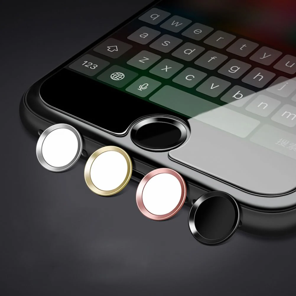 Metal Stickers Phone Stickers Home Key Fingerprint Recognition 6s 7 Button Black medium - Image 4