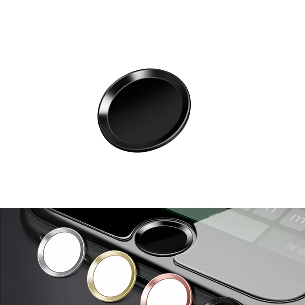 Metal Stickers Phone Stickers Home Key Fingerprint Recognition 6s 7 Button Black medium - Image 9