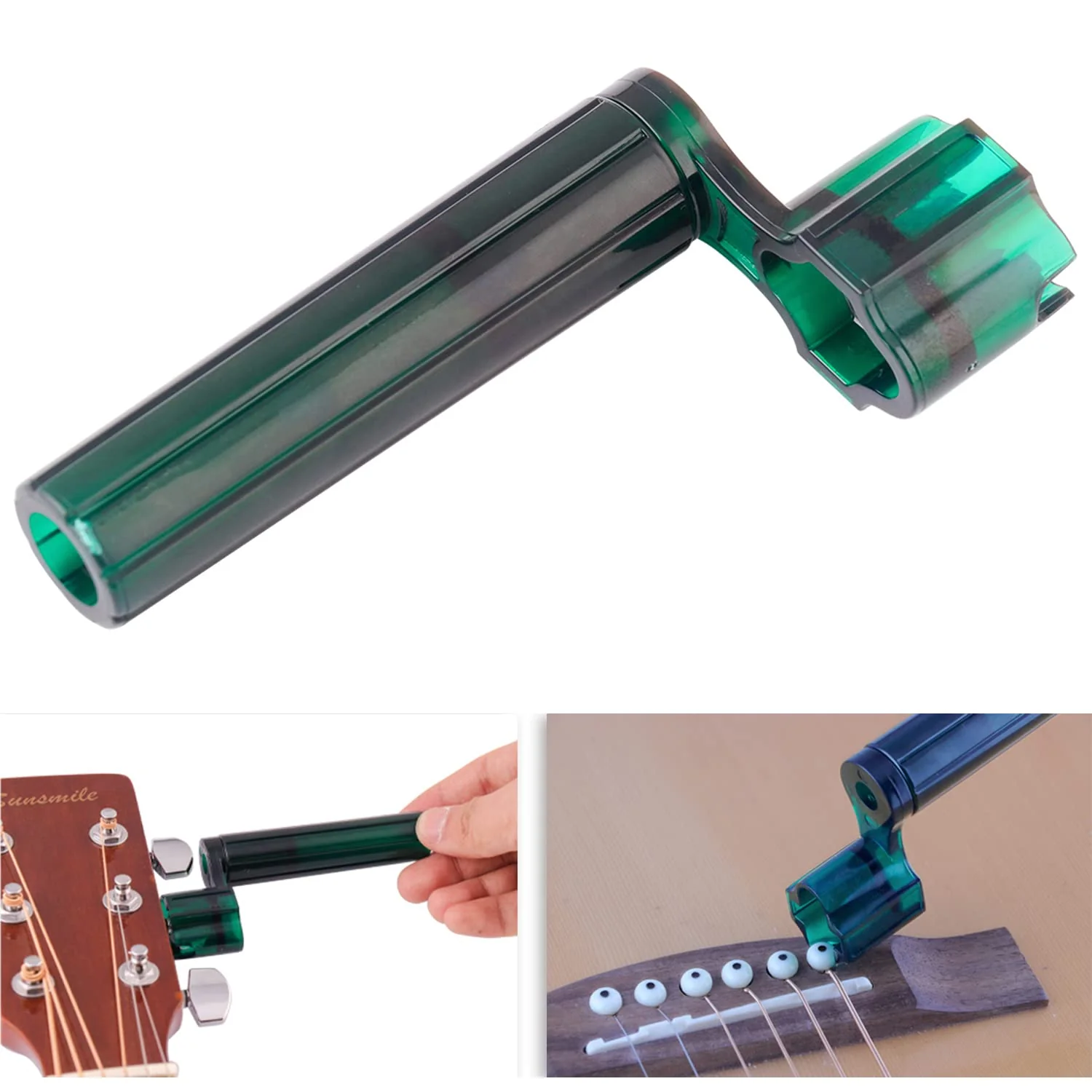 Metallor Guitar String Winder Bridge Pin Remover Speed Peg Puller for Guitar Bass Banjo Mandolin Ukulele and More String Instruments Green. - Image 3