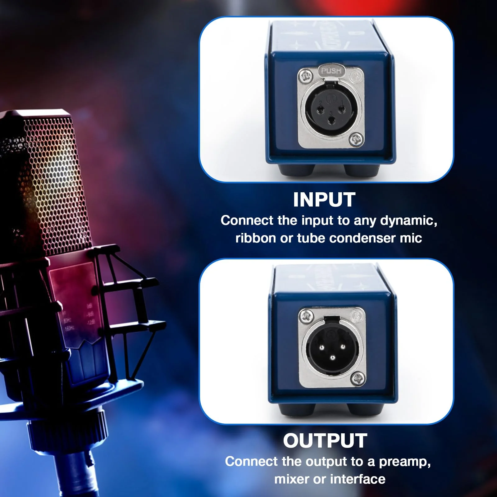 Mic Preamp FC-1 Microphone Gain Booster for Home Studios & Professional Recording | Compatible with Shure SM7B & Electro-Voice RE20 | Perfect for Podcasts, Live Sound & Studio Recording - Image 7