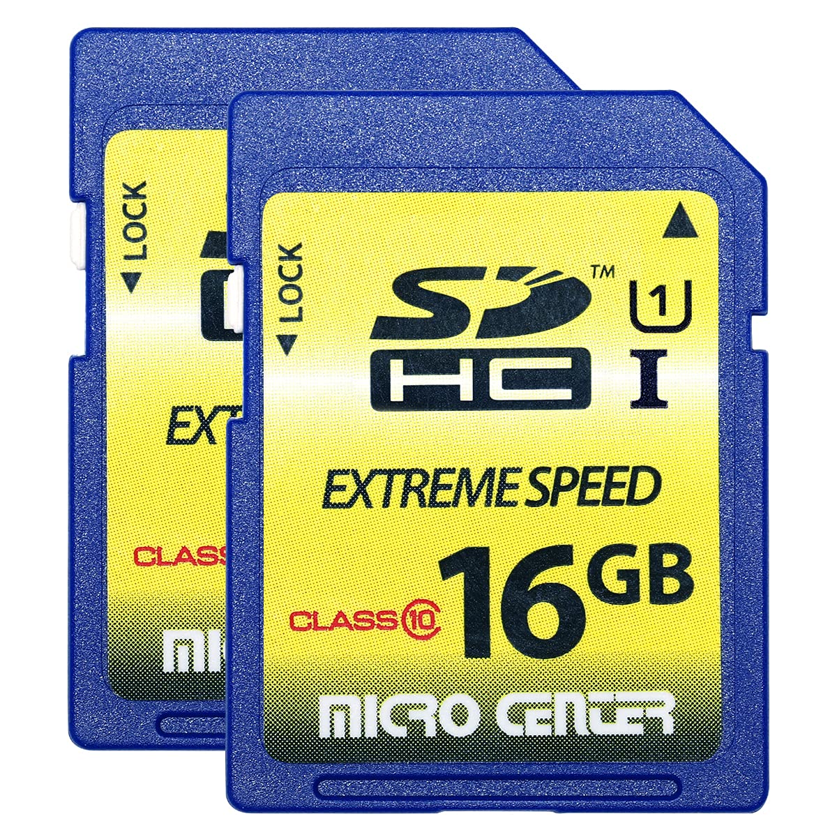 Micro Center 16GB Class 10 SDHC Flash Memory Card SD Card (2 Pack) 16GB x 2