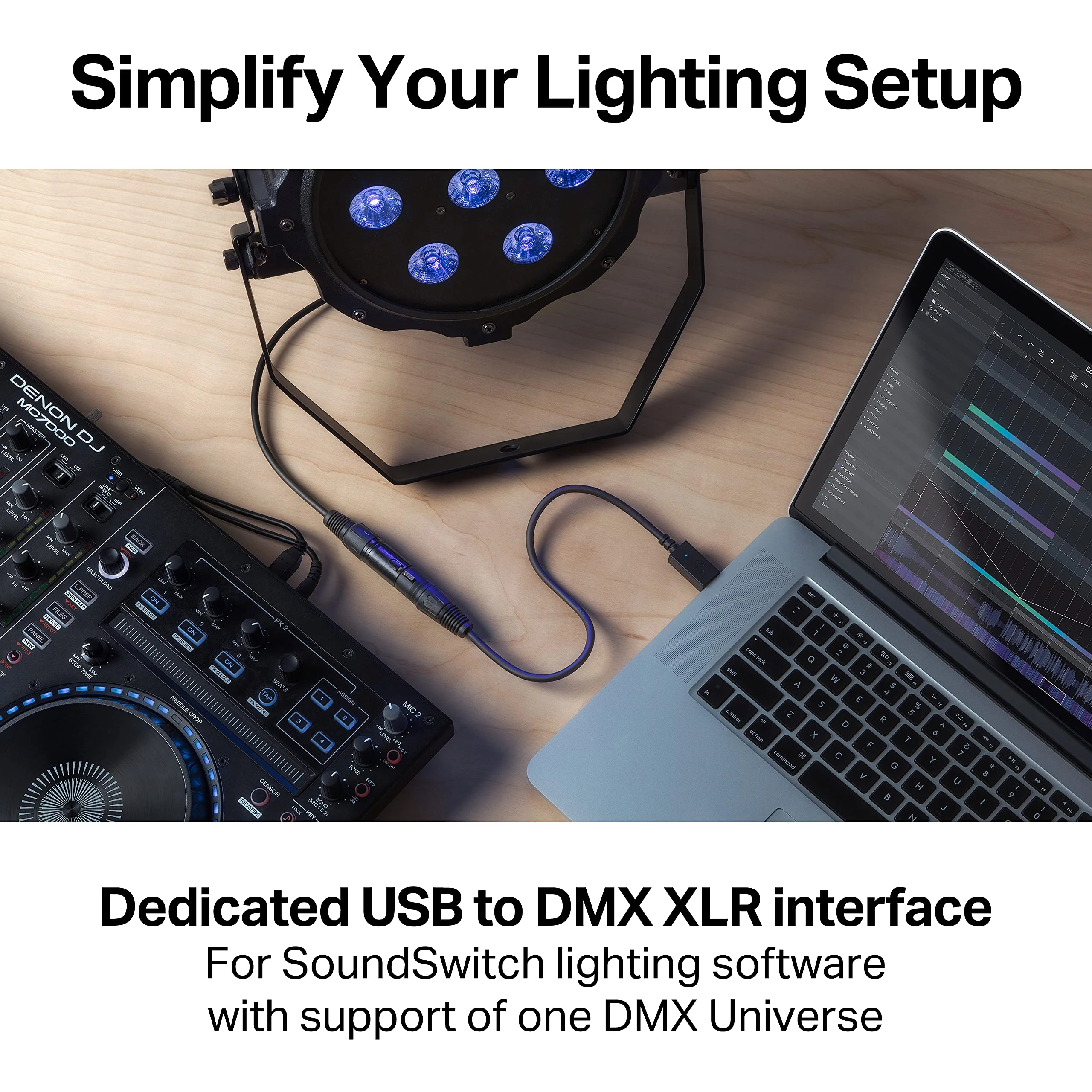 Micro DMX Interface - Ultra-Compact USB to DMX Interface with 3-Month Free SoundSwitch Software Access - Image 2