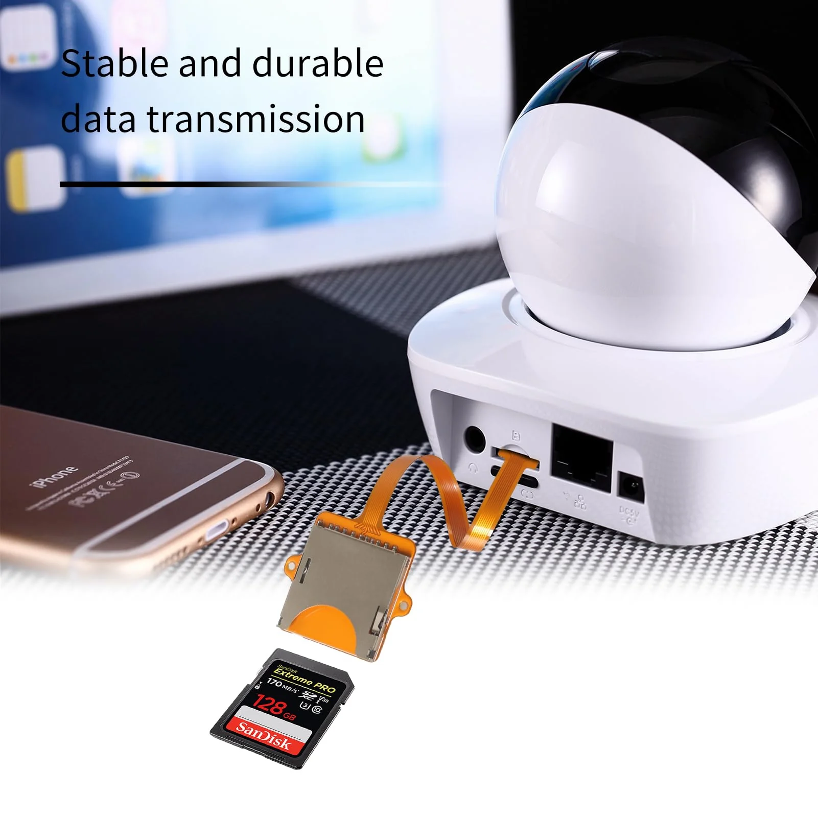 Micro SD Card to SD Card Extension Cable 3D Printer Adapter Cable FPC Material Memory Card Male and Female Adapters with Screw Holes Designed for Memory Cards Size External Conversion 3.9 in./15cm - Image 7