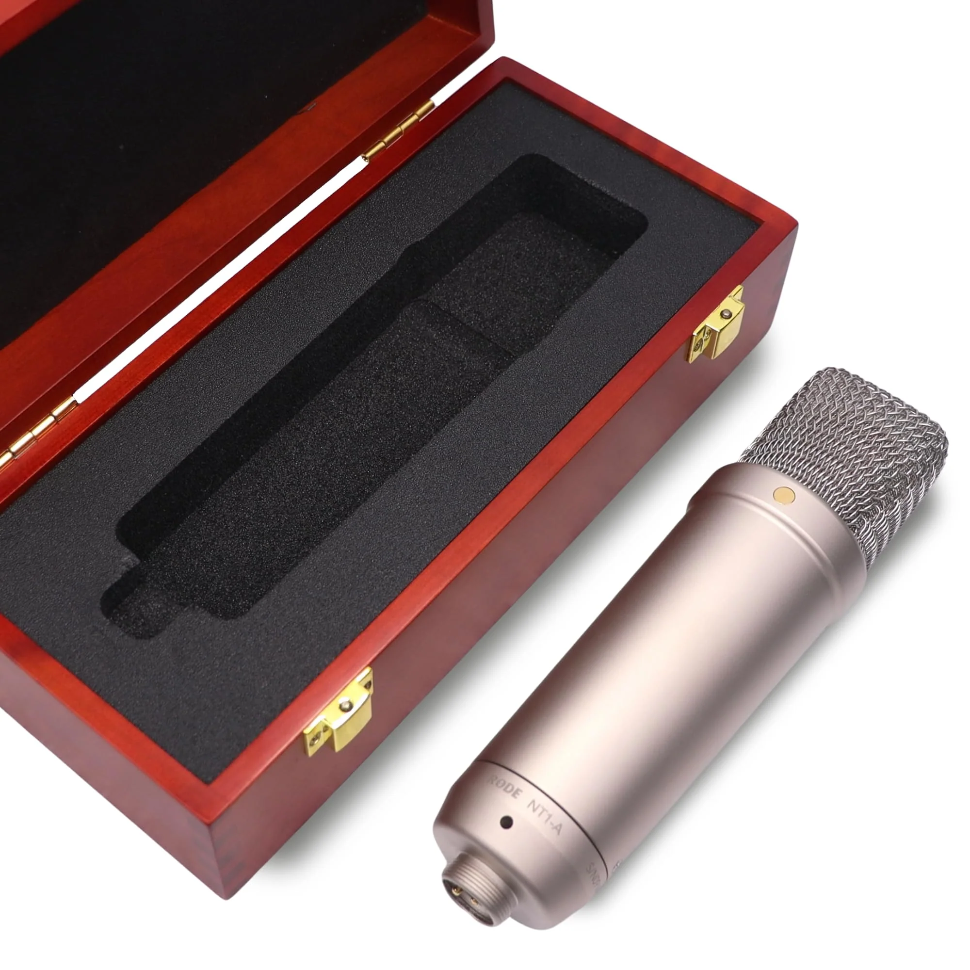 Microphone Case For Rode NT1 | Wooden Microphone Box Protective Case For Rode NT1 5th Gen Mic Prevent Scratches, Dents, Dust & Moisture - Image 2