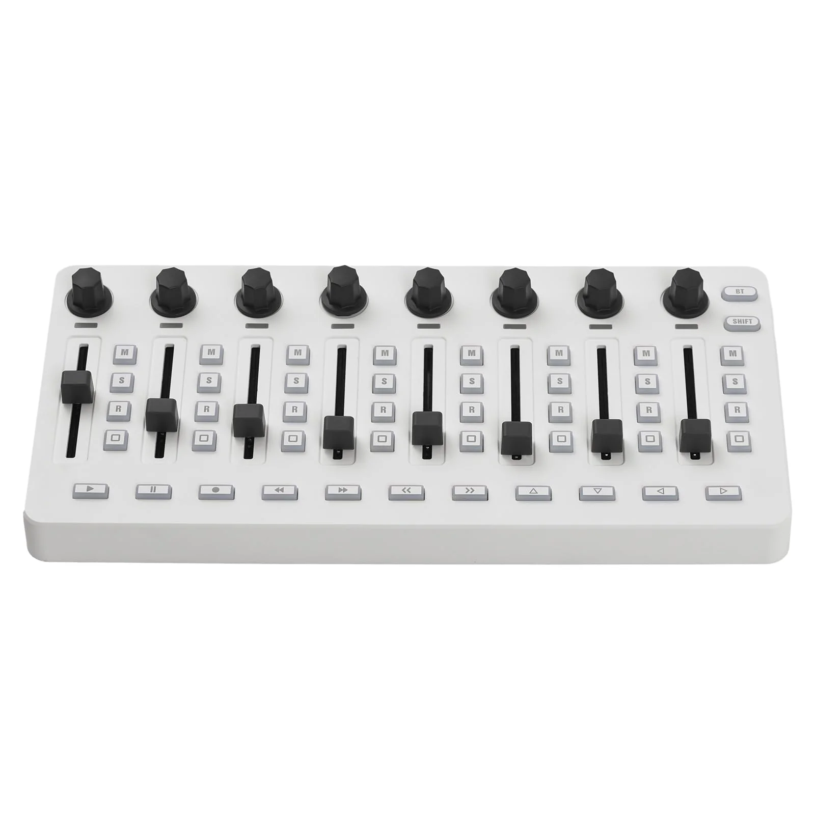 MIDI Controlle Midi Mixer Midi Foot Controller USB MIDI Controller Mixer with 43 Buttons 8 Knobs 8 Push Buttons BT Connection Battery/Type-C Power Supply Mini Midi Keyboard