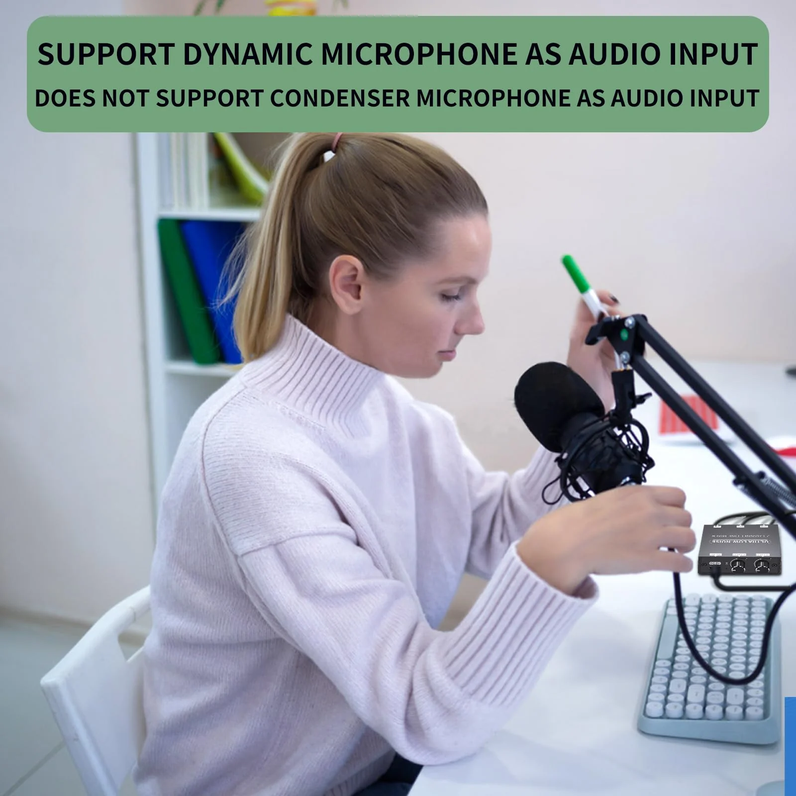 Mini Audio Mixer Line Mixer, 2 Way Audio mixer 3.5mm mixer,DC 5V, Stereo Ultra, Low-Noise 2-Channel for Sub-Mixing, for music creation, live broadcast, As Guitars, Bass, Keyboards Mixer - Image 5