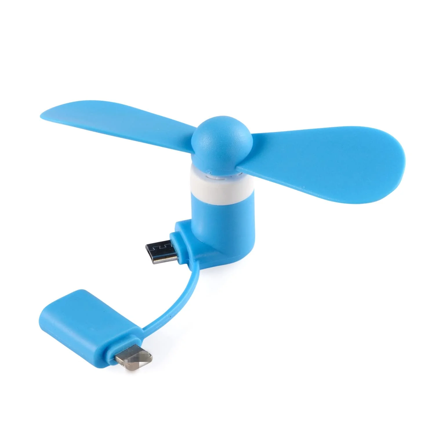 Mini Cell Phone Fan - Colorful and Powerful 2-in-1 Fan Compatible for iPhone, iPad, Android Smartphone,Tablet - Cell Phone Summer Accessories - (6-Pack) - Image 2