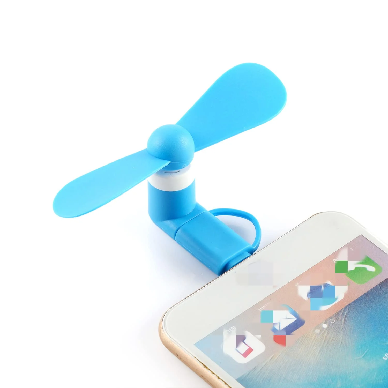 Mini Cell Phone Fan - Colorful and Powerful 2-in-1 Fan Compatible for iPhone, iPad, Android Smartphone,Tablet - Cell Phone Summer Accessories - (6-Pack) - Image 7