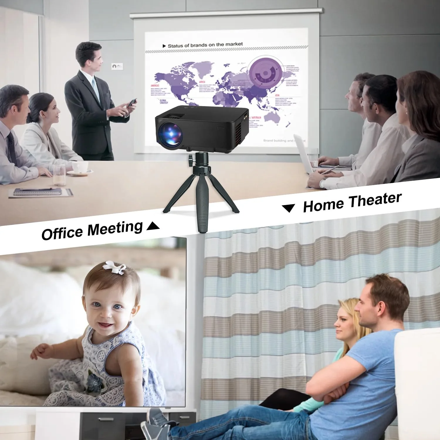Mini Desktop Tripod Stand with 6.3 inch Universal 1/4 Screw Ballhead for Projectors, DSLR Cameras, Webcams, Smartphones, and Selfie Sticks - Black Angle Adjustable pt-101 tripod - Image 7