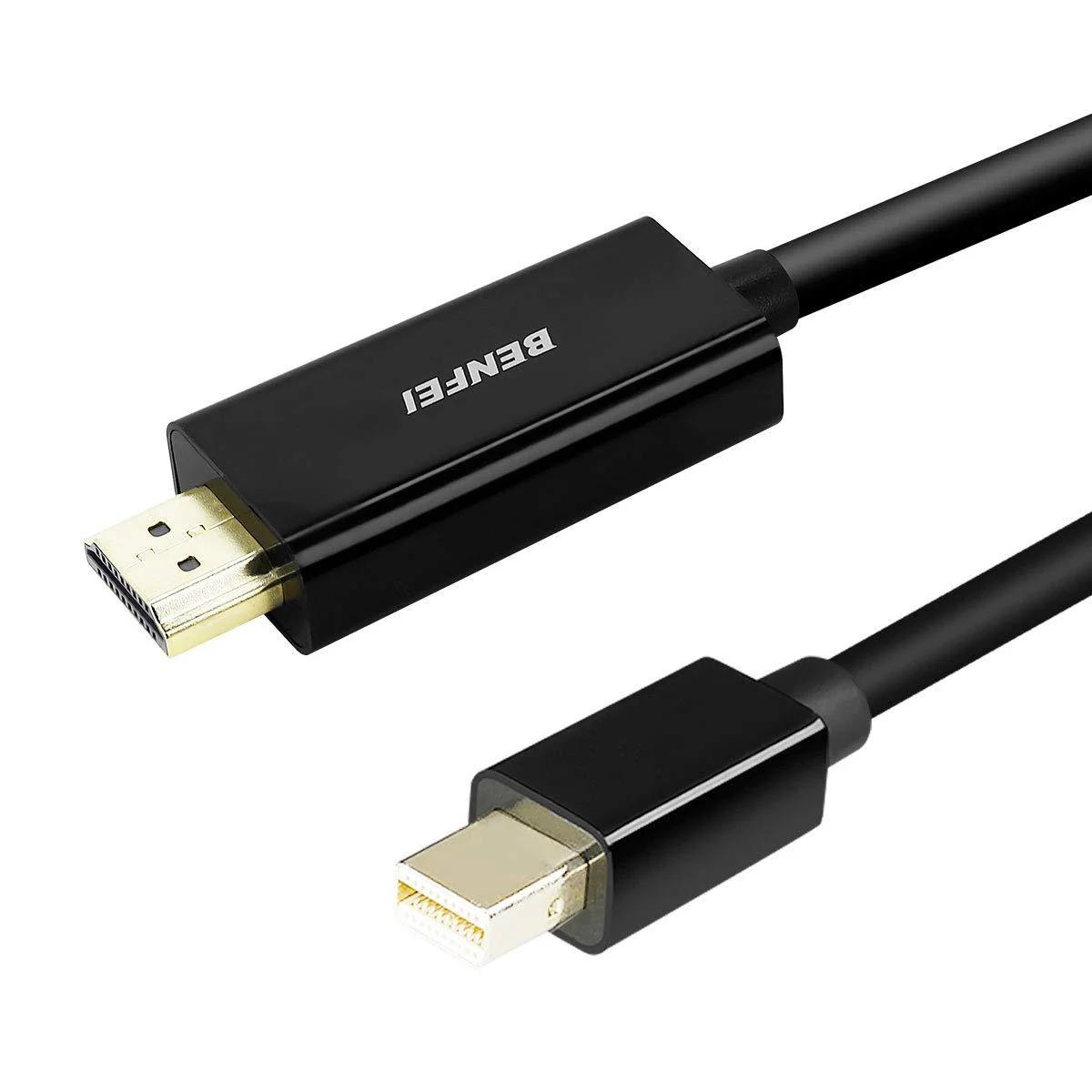 Mini DisplayPort to HDMI Cable, Benfei Mini DP to HDMI 6 Feet Cable (Thunderbolt Compatible) with MacBook Air/Pro, Surface Pro/Dock, Monitor, Projector Black