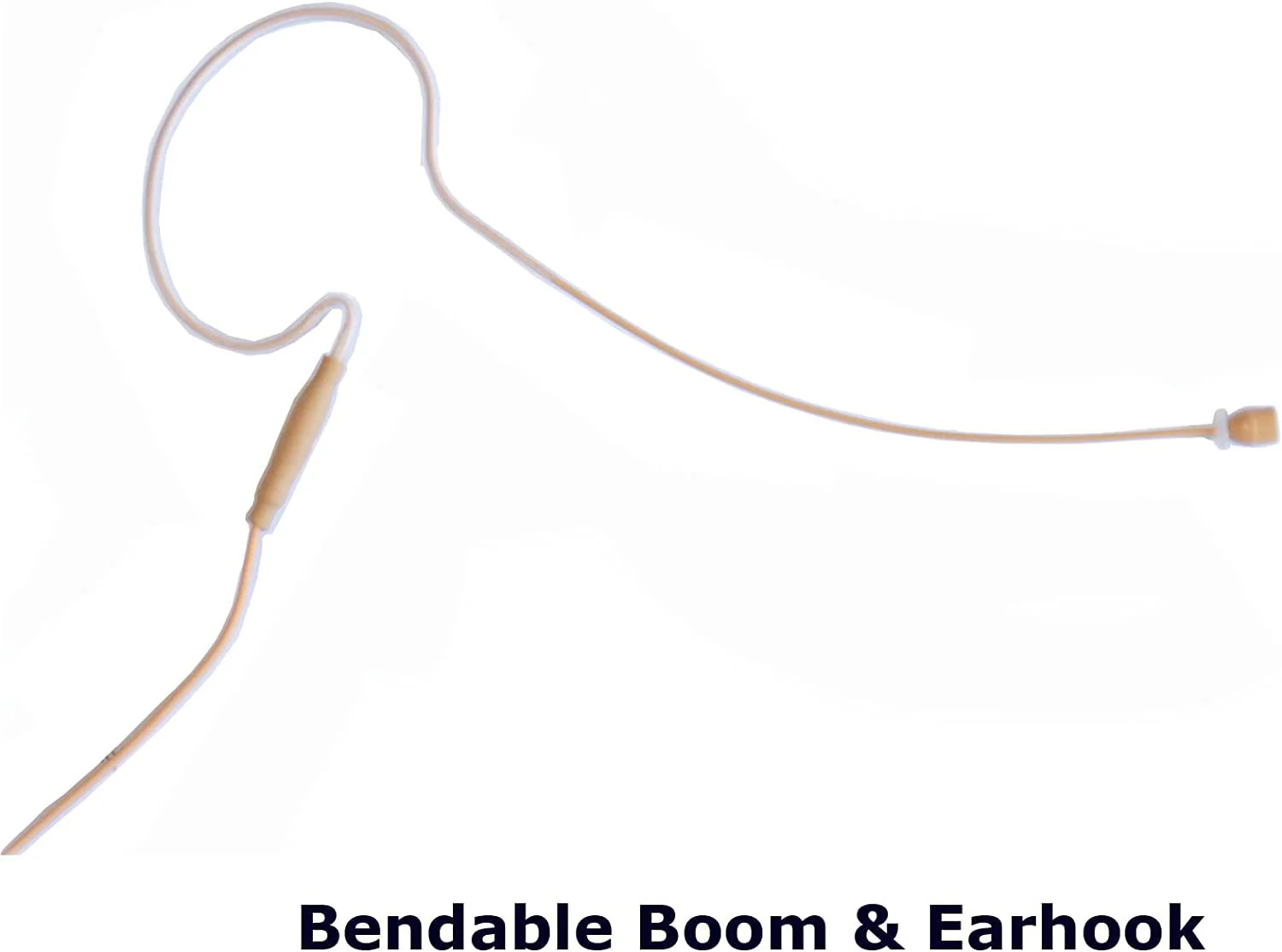 Mini Headset Microphone Replacement Earhook Headset Mic for Sennheiser Wireless System (Tan) Tan - Image 4