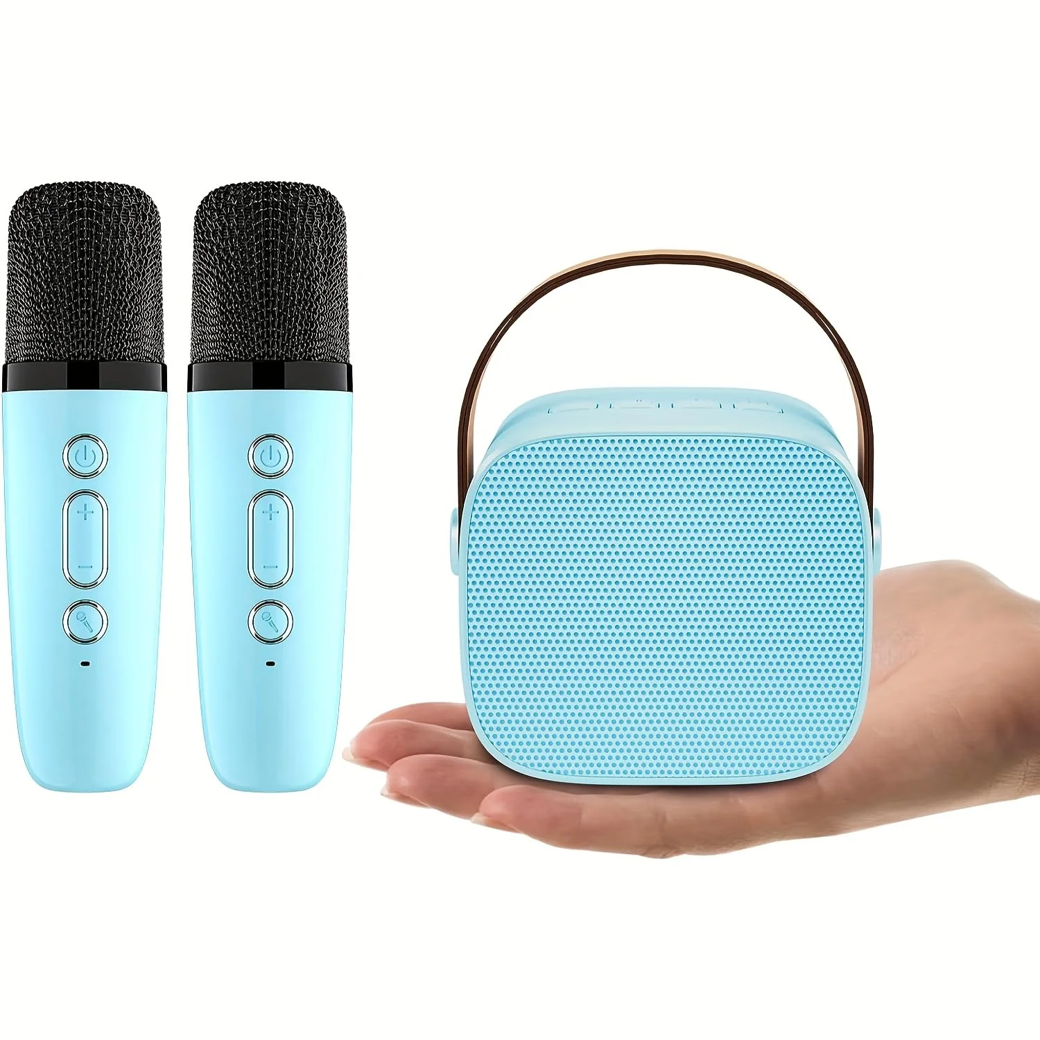 Mini Karaoke Machine with 2 Wireless Microphone, Bluetooth Speaker for Kids and Adults,Gifts for Girls and Boys 4, 5, 6, 7, 8, 9, 10,12+Year Old Toys Birthday Party Home