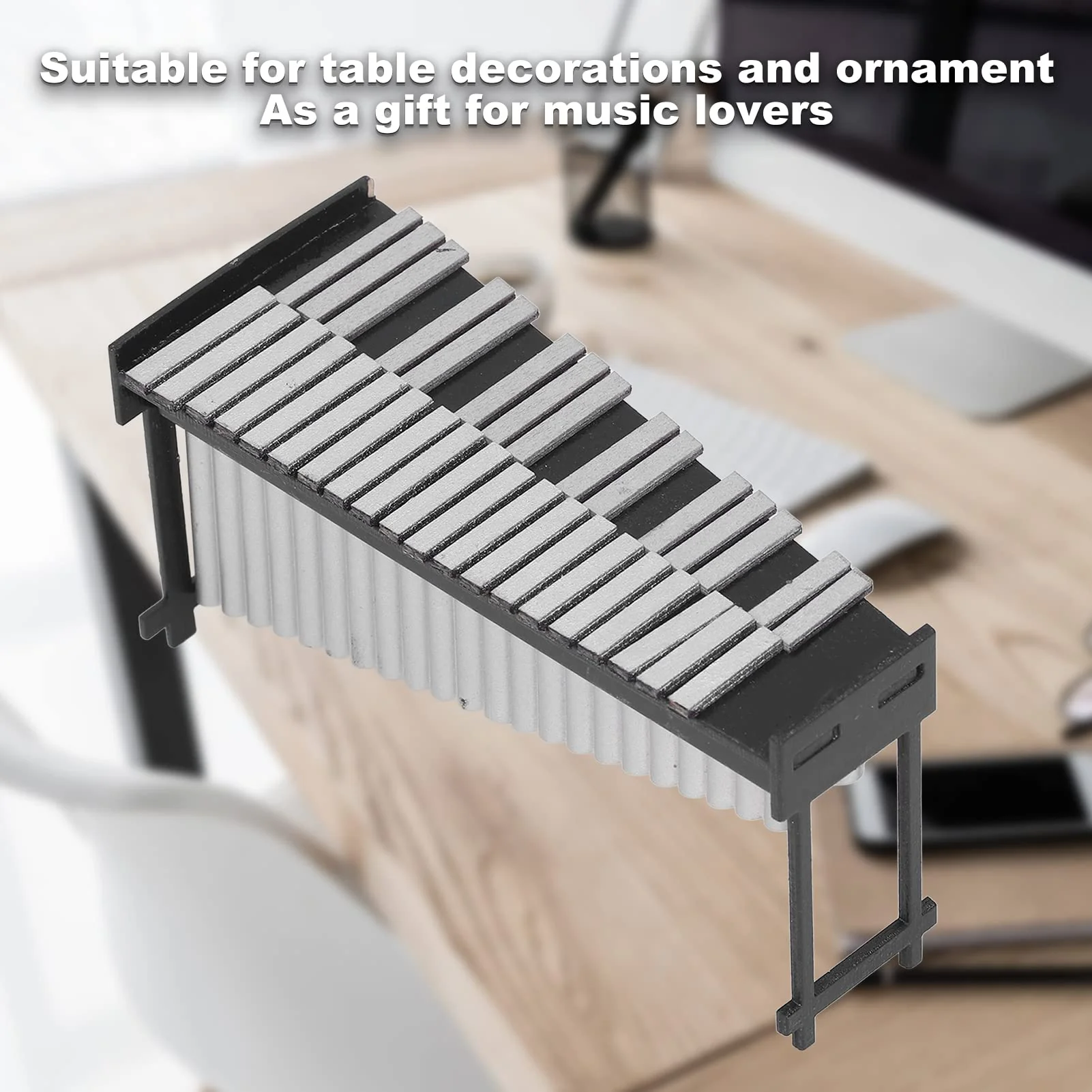 Mini Marimba, Resin Shiny Texture Miniature Doll House Musical Toys for Music Lovers - Image 4