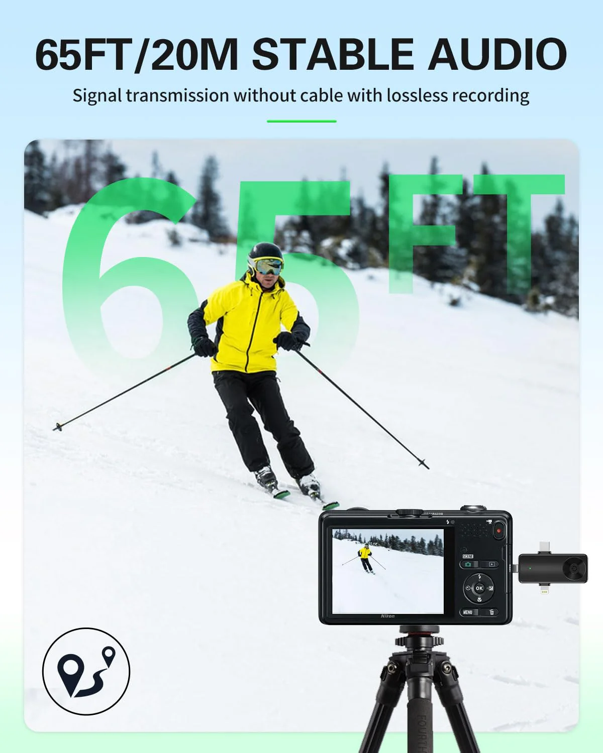 Mini Microphone for iPhone Android Camera iPad USB-C, 4 in 1 Professional Wireless Lavalier Lapel Microphone for Recording, Live Stream, YouTube, Facebook, TikTok, Vlog (2 Pcs) - Image 4