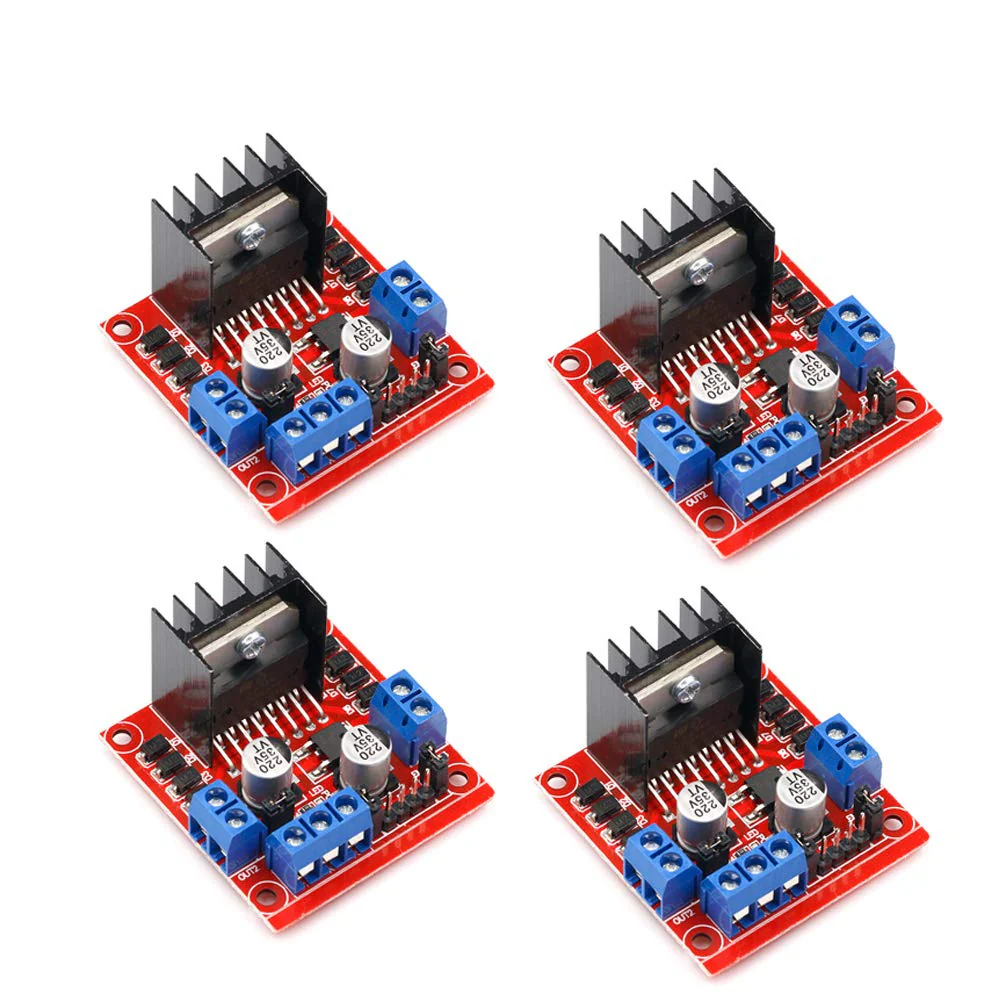 Mini Stepper Motor Drive Controller Board Module L298N Double H Bridge DC Stepper for Arduino Smart Car Robot 4pcs