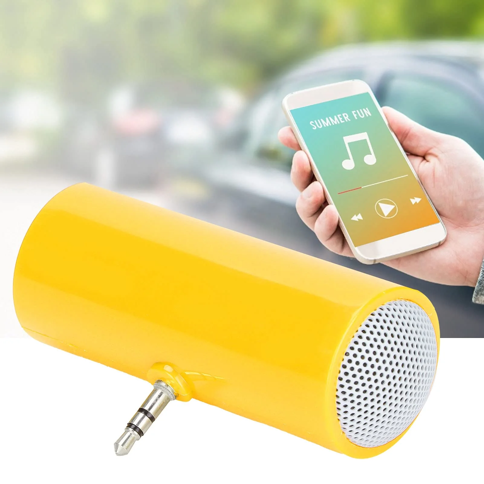Mini Stereo Speaker,New DIY Pillow Speaker, True HD and Unique Soft Sound Portable Speaker, Portable Plug in Speaker with 3.5mm Aux Audio Input, for Mobile Phones and yellow - Image 2
