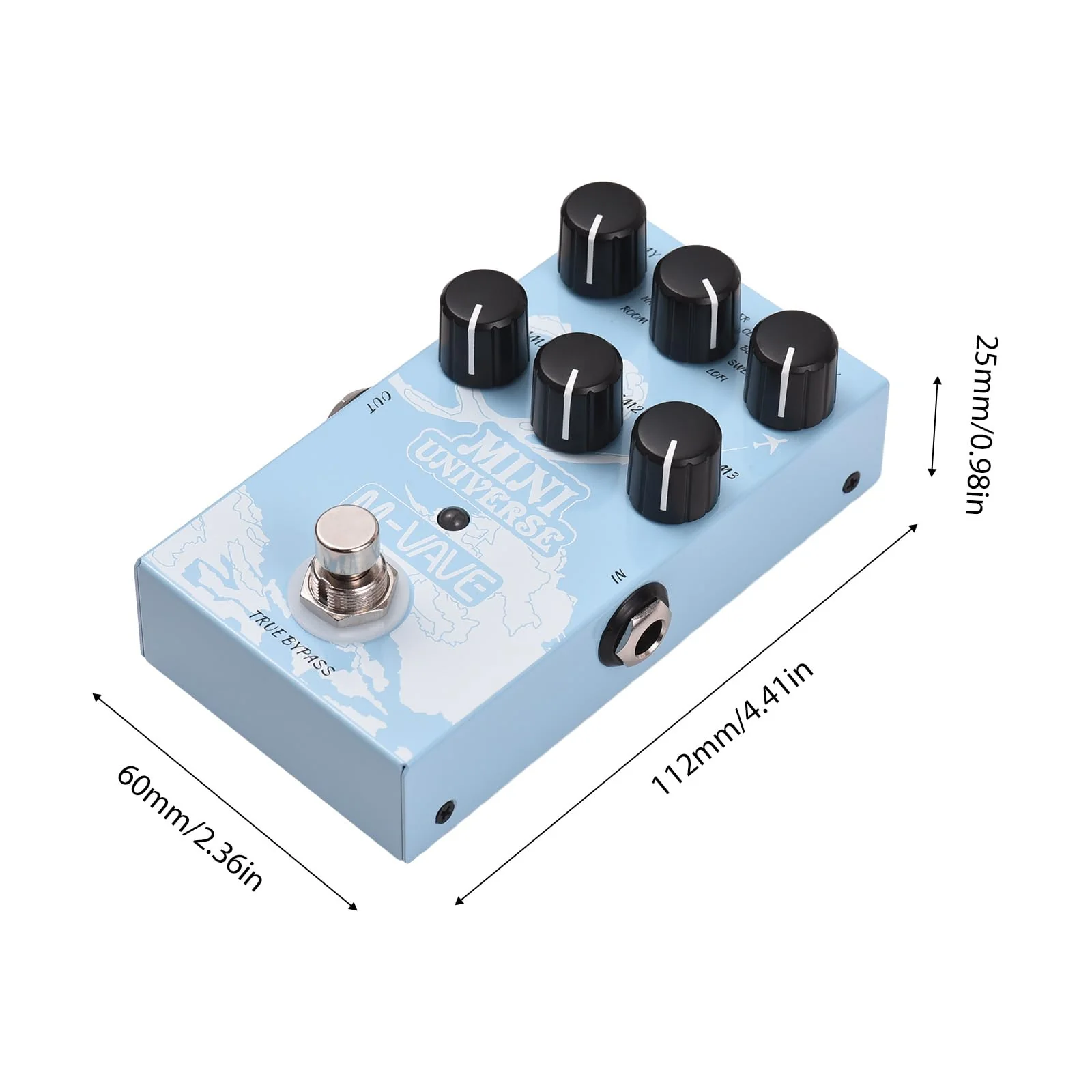 Mini Universe Digital Reverb Pedal 9 Reverb Digital Effects Room/Shimmer/Lofi/Spring Reveb Effect Pedals Guitar Pedal True Bypass - Image 2