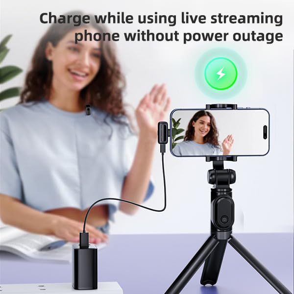 Mini Wireless Lavalier Mic for Android,iPhone, Excellent Sound Quality, AI intelligent Noise Reduction,Voice Changer, 30H Battery Life with Charging Case for Video Recording, Podcast, Interview - Image 2