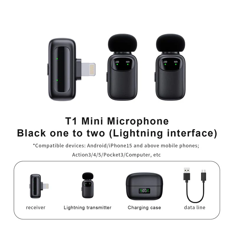 Mini Wireless Lavalier Mic for Android,iPhone, Excellent Sound Quality, AI intelligent Noise Reduction,Voice Changer, 30H Battery Life with Charging Case for Video Recording, Podcast, Interview - Image 6