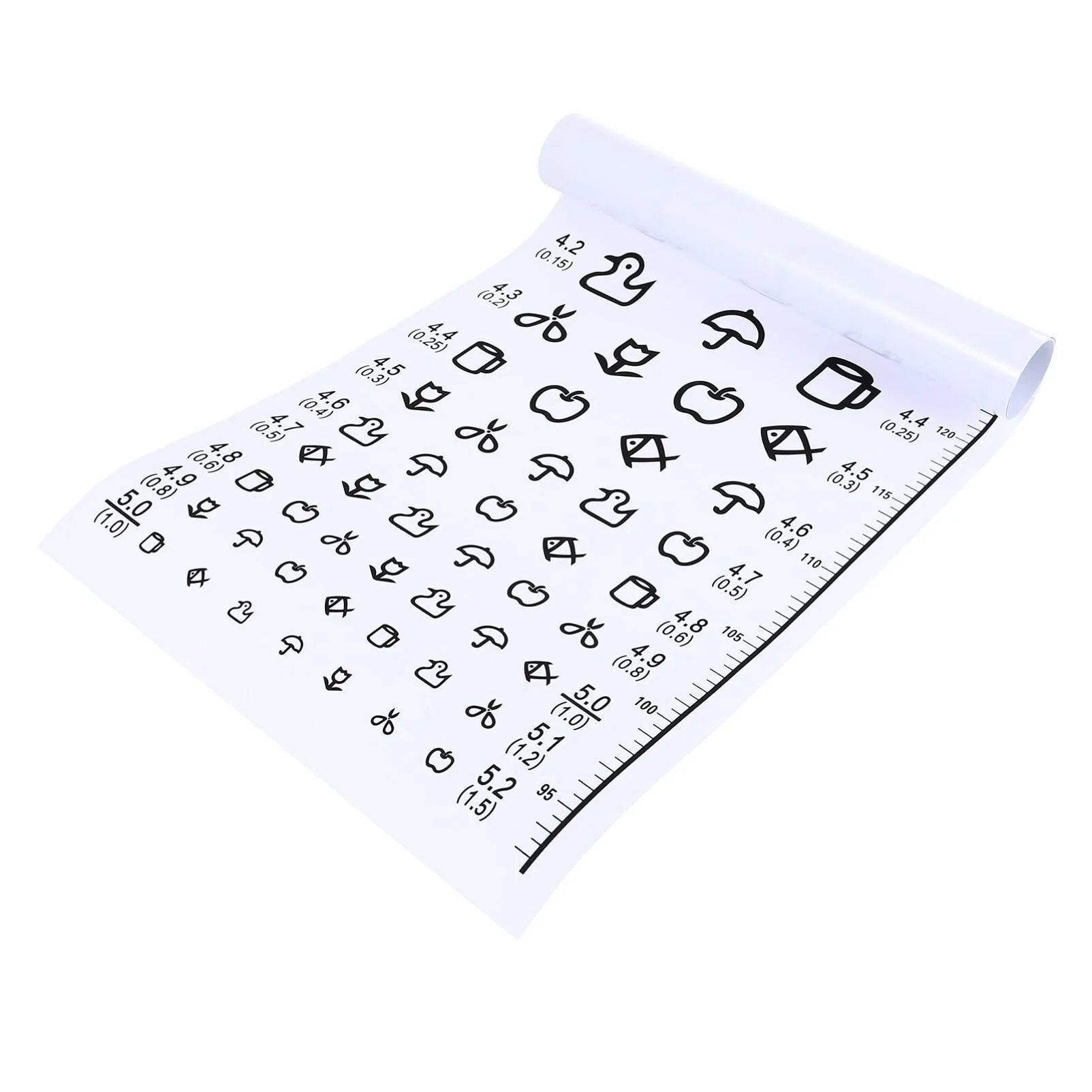 Mipcase TV Board Vision Test for Children: Vision Test Board Cartoon Vision Board Children's Vision Chart Visual Sharpness Board Wall Chart for Home Clinic Eye School Vision Test Chart - Image 9