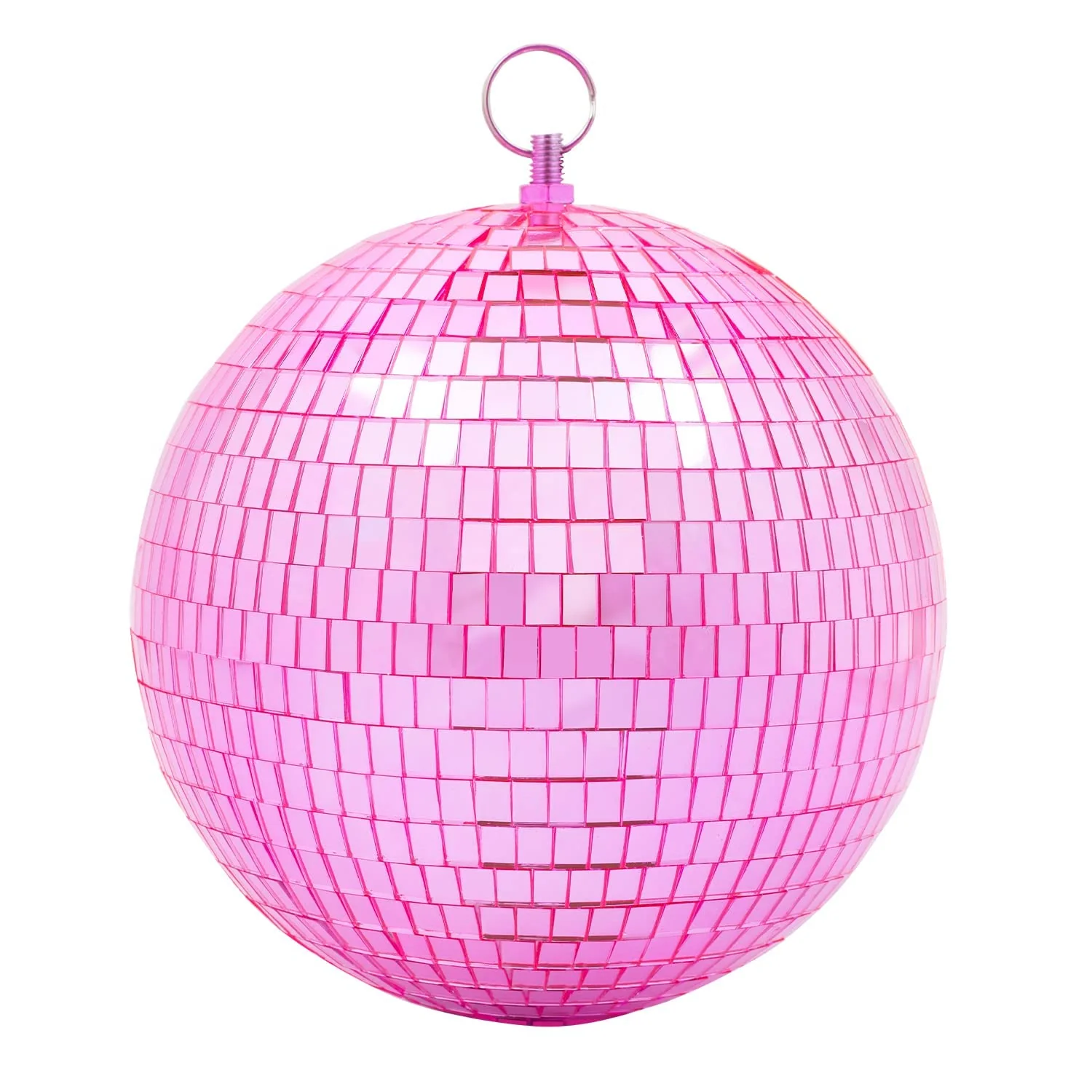 Mirror Disco Ball Decor with Hanging Ring 8" Large Pink Disco Ball Ornament for Disco Party Decorations,70s Theme Party, DJ, Wedding, Birthday,Christmas 8inch