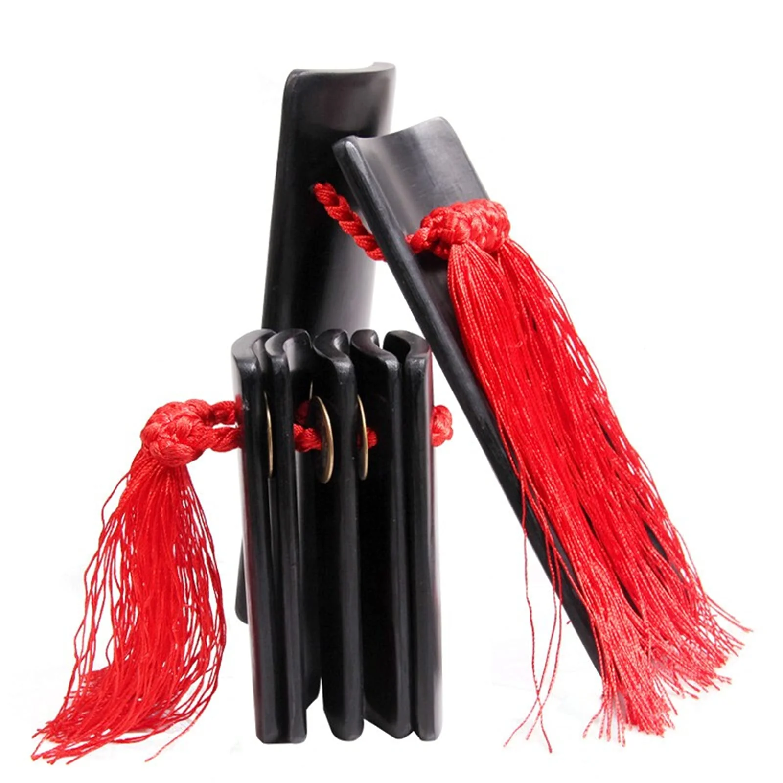 Miwayer Professional Chinese Kuaiban,China Allegro Clapper Bamboo Traditional Instrument Festival Performance Props,Percussion Tradition Music Instruments Rap Drama Adult Black - Image 3