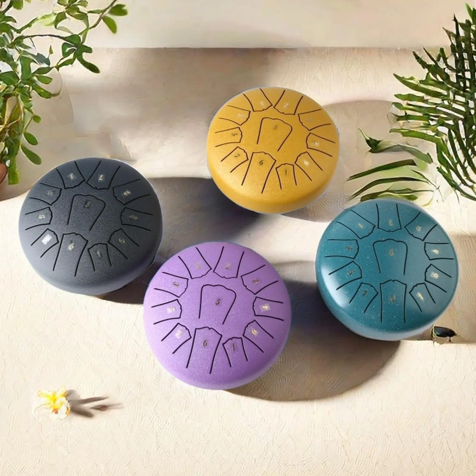 Miwayer Rain Chime Drum for Garden, 6 Inch 11 Notes, Steel Tongue Drum, Chakra Drum for Music Education, Camping, Entertainment, Meditation, Yoga (Navy Blue, 6 Inch 11 Notes) Navy Blue - Image 6