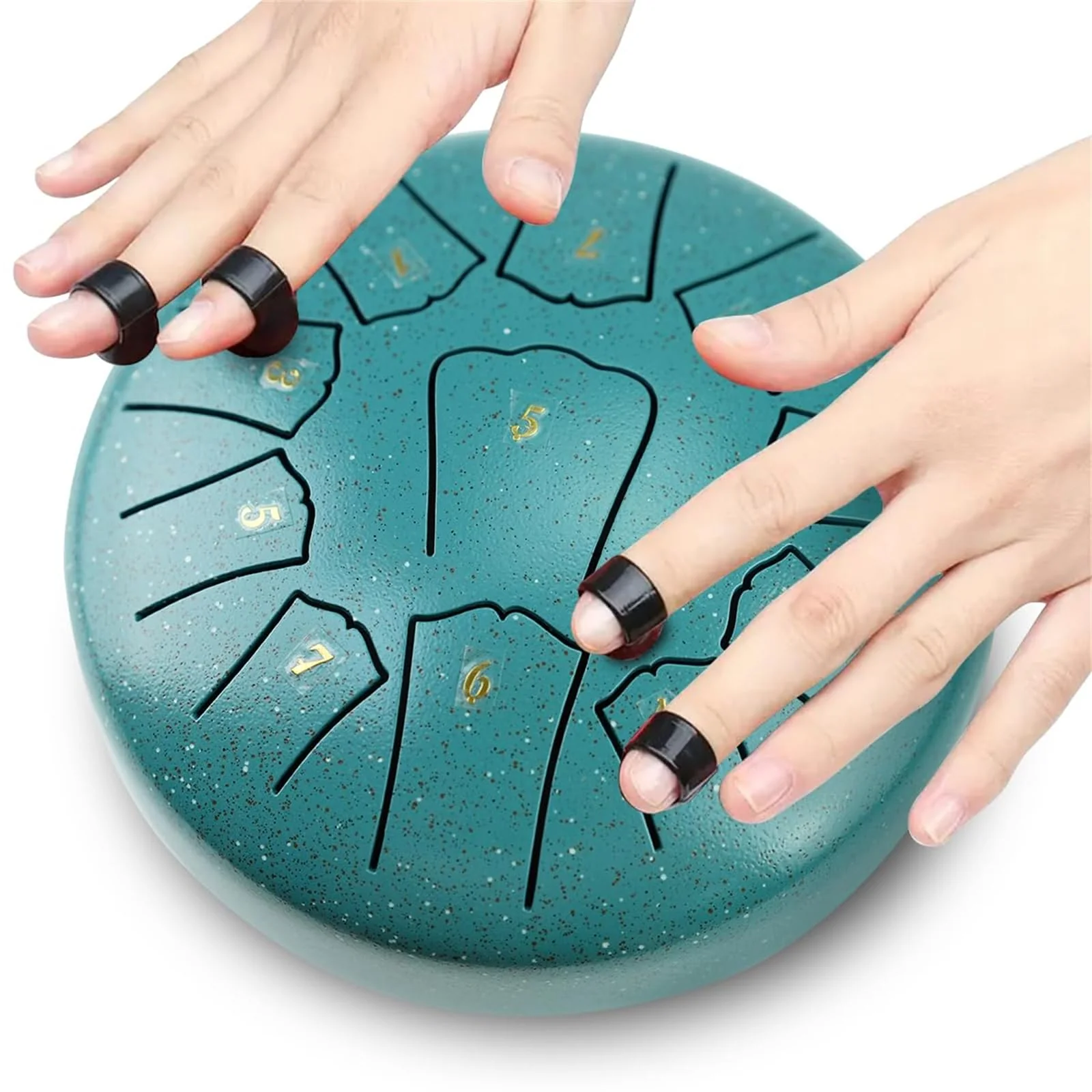 Miwayer Rain Chime Drum for Garden, 6 Inch 11 Notes, Steel Tongue Drum, Chakra Drum for Music Education, Camping, Entertainment, Meditation, Yoga (Navy Blue, 6 Inch 11 Notes) Navy Blue - Image 7