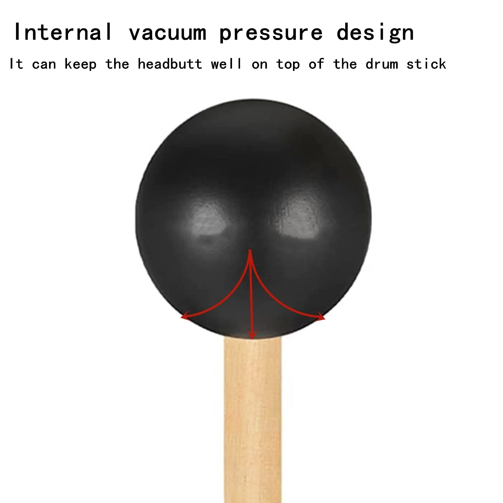 Miwayer Rubber Mallet 8/12.5/15in Drumsticks for Percussion Such as Tongue Drum, Xylophone, Glockenspiel, Handpan (8in) 8in - Image 2