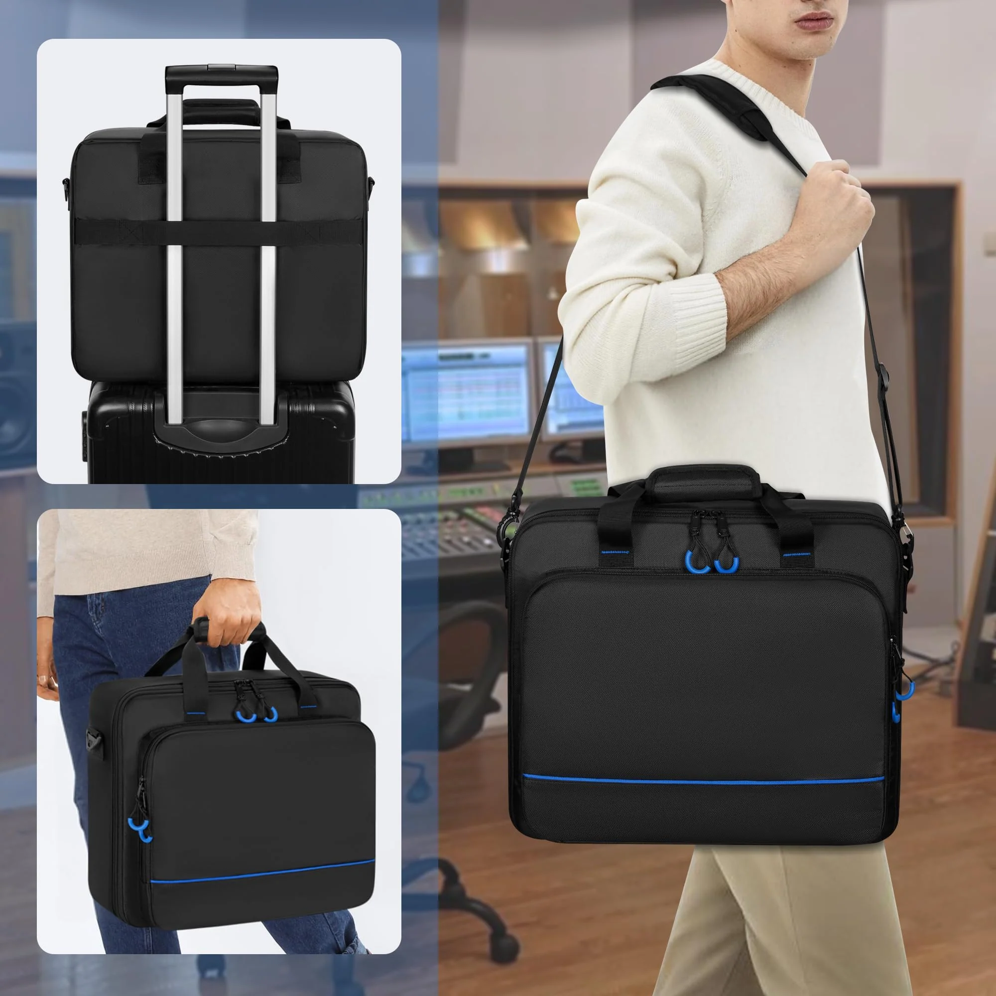 Mixer Travel Bag Compatible with Mackie ProFX12v3/ProFX10v3, Audio Mixer Carrying Case with Multi-Pockets for Mics, Cables and More Equipment (Patented Design) - Image 6