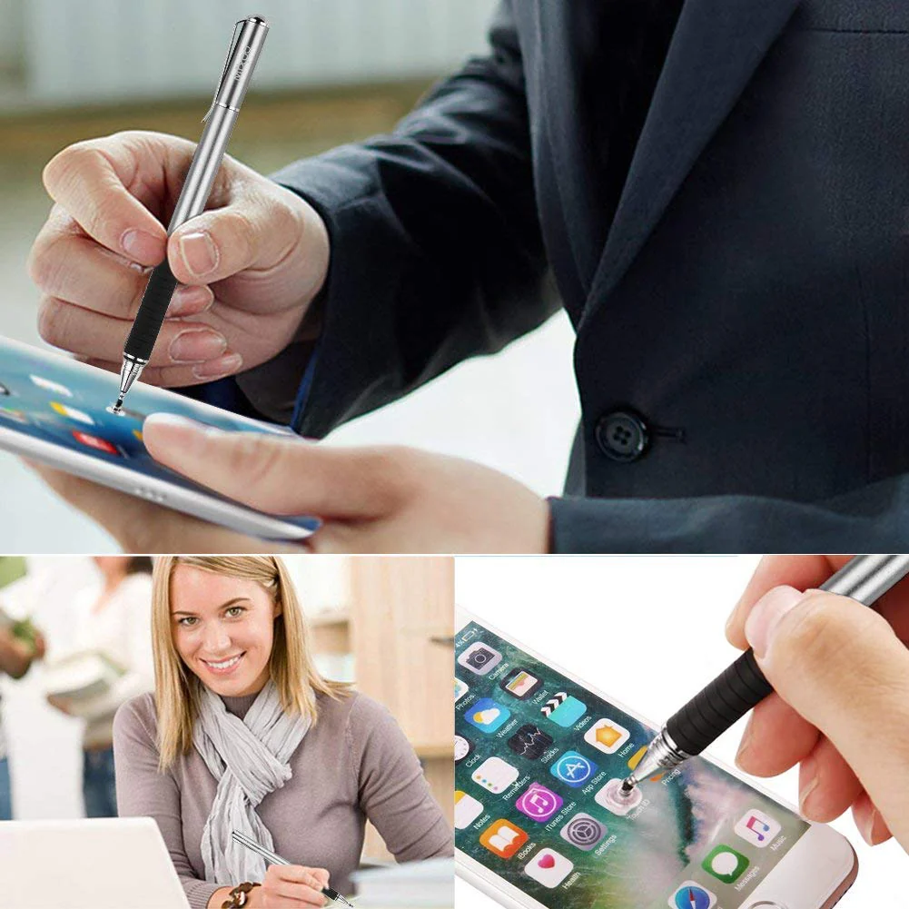 Mixoo Smart Pen,Disc & Fiber Tip 2 in1 Series,Capacitive Stylus Tip,High Sensitivity & Precision,Stylus Pens for Touch Screens (Space Grey) Space Gray - Image 5