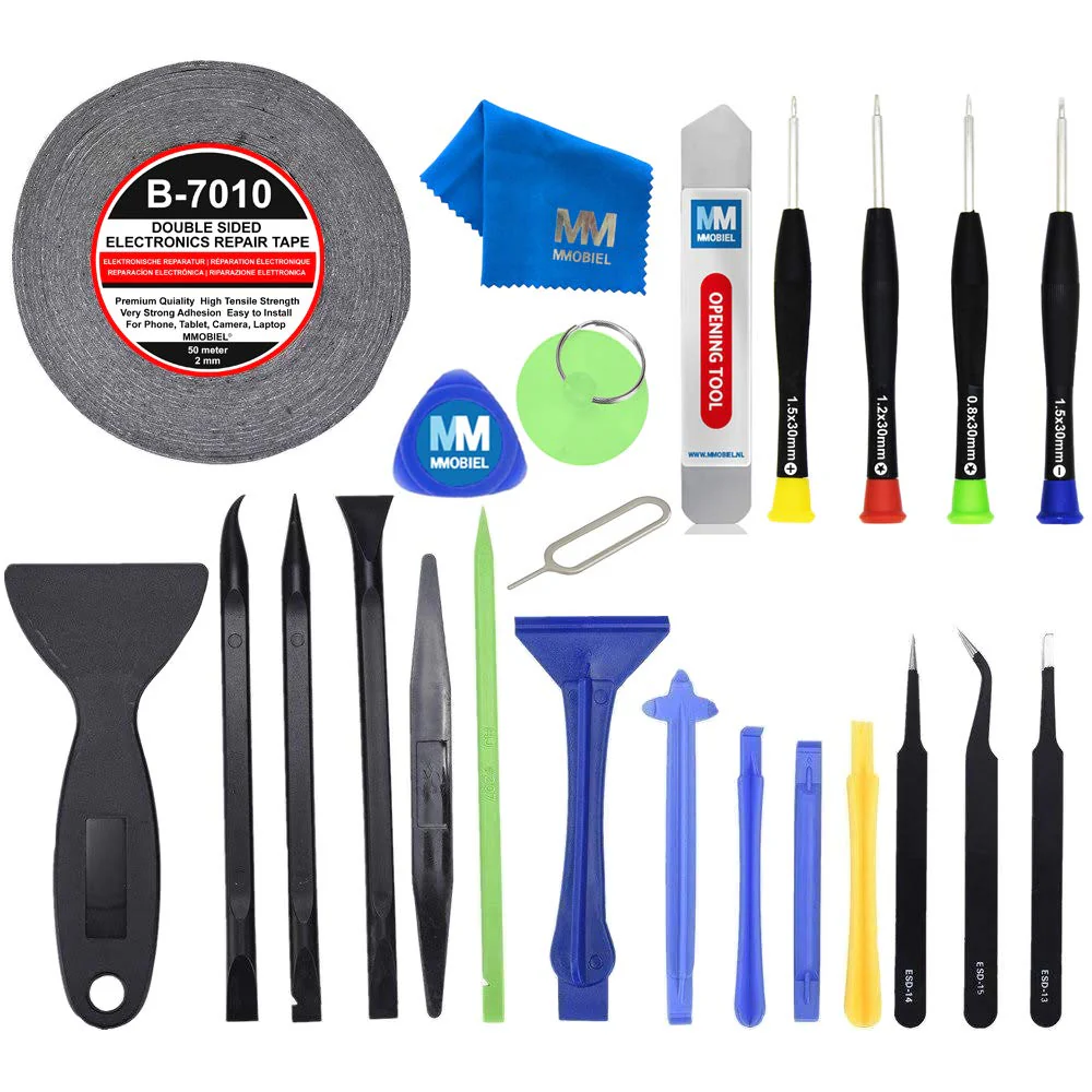 MMOBIEL Repair Tool Kit Compatible with iPhone, iPad, Samsung, Tablet, Laptop, Nintendo and More - Precision Screwdriver Set - 24 Pcs - Complete Professional Universal Toolkit 24 Pieces