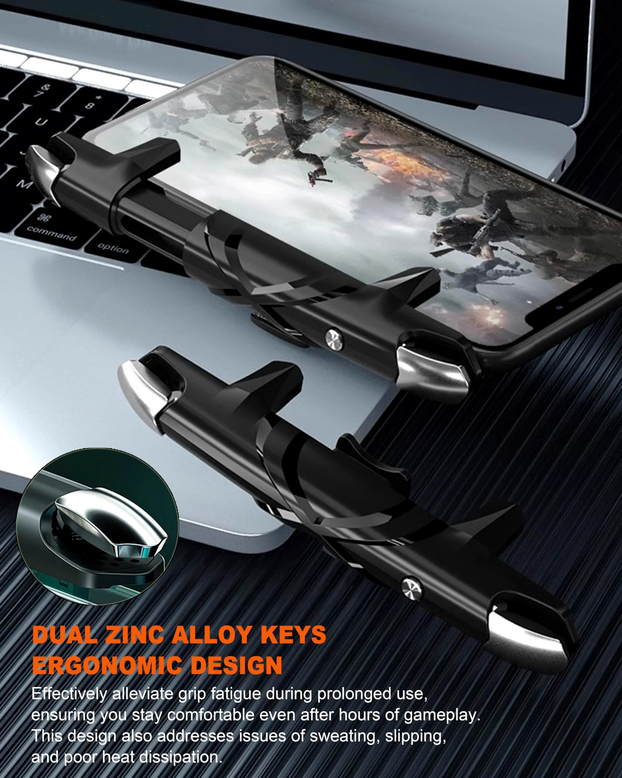 Mobile Phone Controller for Android & iPhone, Game Controller Compatible with PUBG Mobile/Knives Out/Call of Duty Mobile, Phone Triggers for Gaming with Sensitive Shoot and Aim - Image 4