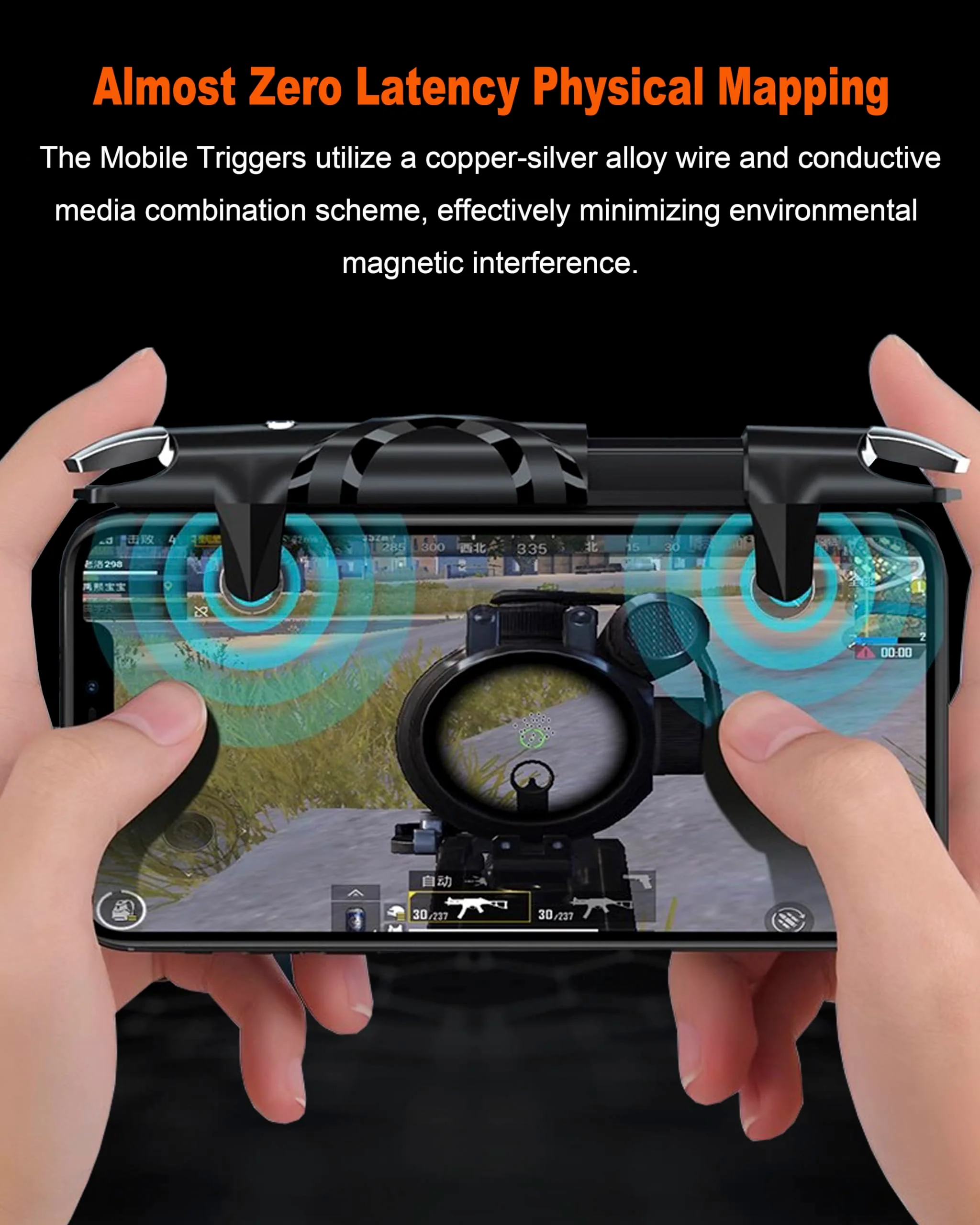 Mobile Phone Controller for Android & iPhone, Game Controller Compatible with PUBG Mobile/Knives Out/Call of Duty Mobile, Phone Triggers for Gaming with Sensitive Shoot and Aim - Image 5