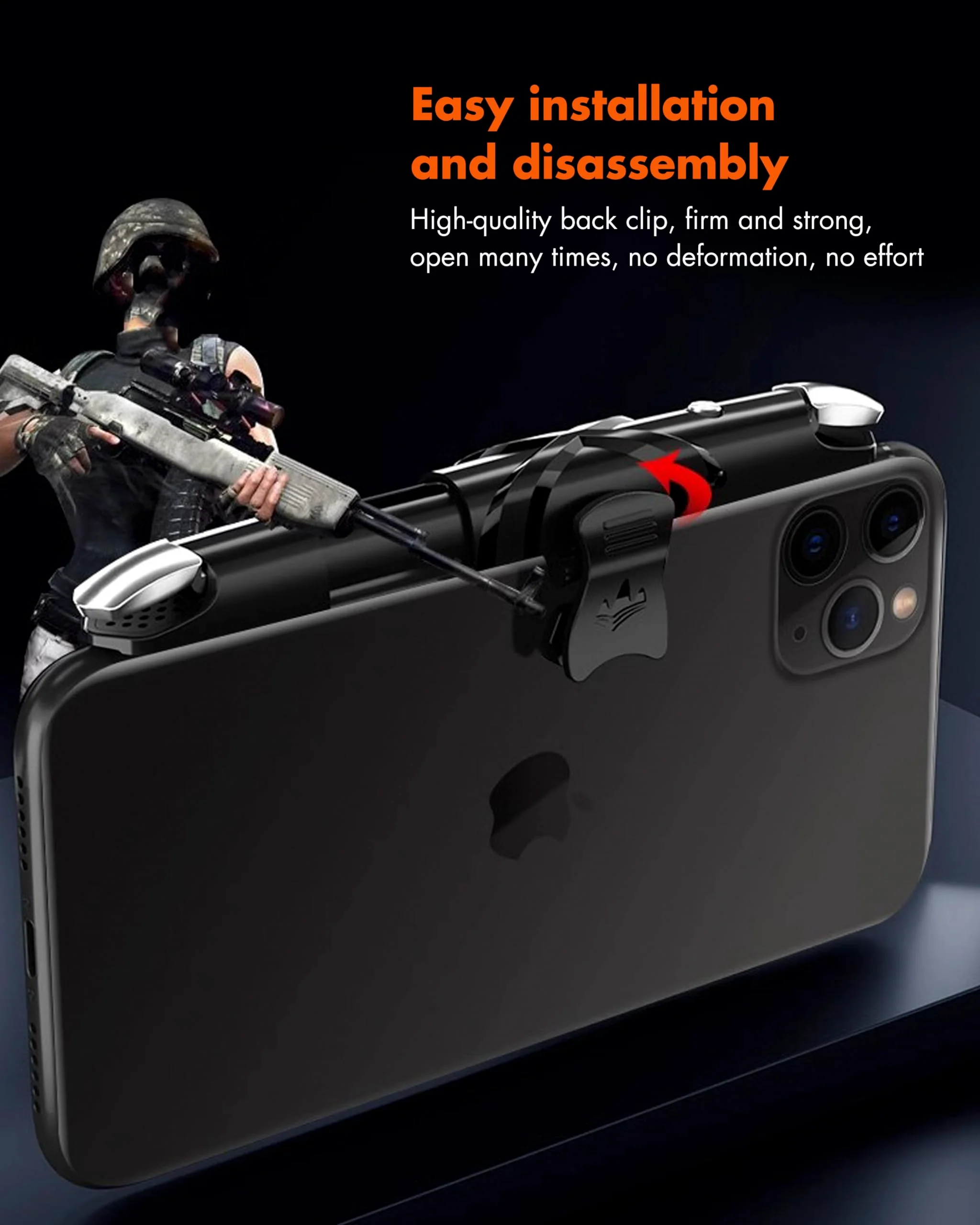 Mobile Phone Controller for Android & iPhone, Game Controller Compatible with PUBG Mobile/Knives Out/Call of Duty Mobile, Phone Triggers for Gaming with Sensitive Shoot and Aim - Image 7
