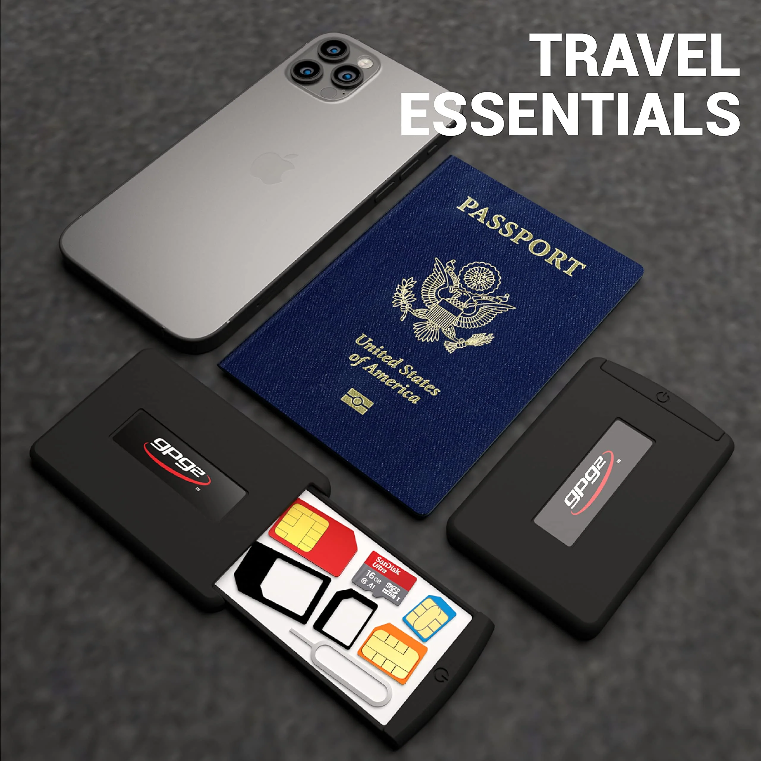 Mobile Safe Case for Travel, Sim Card Holder Hard Case, Compact Sim Card Storage Organizer Holds All Sim Cards, Nano Sim Cards, & Micro SD Cards, Sim Card Adapters Kit & Removal Tool Included - Image 3