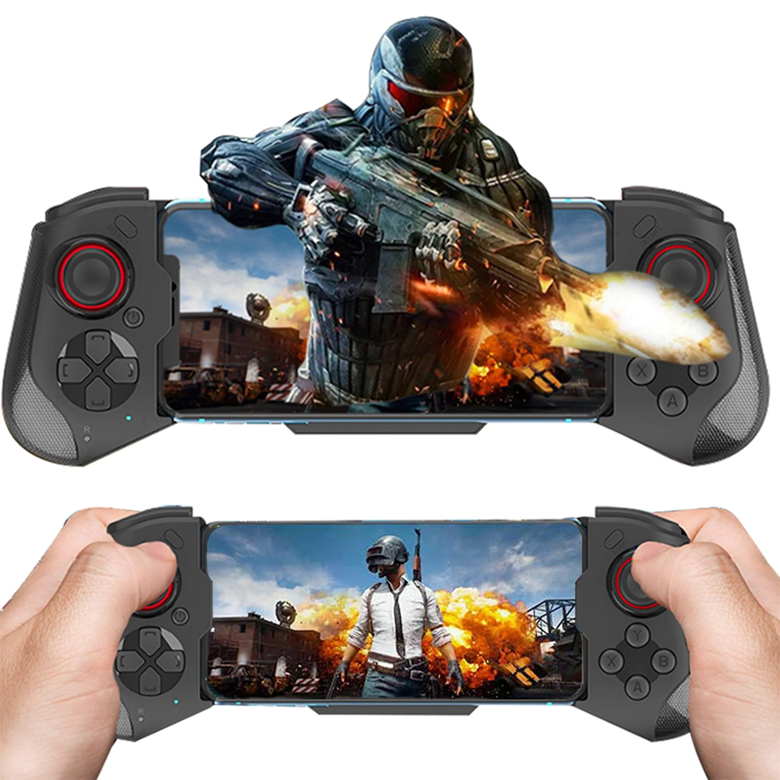 Mobile Wireless game Controller for iPhone 14/14Plus/13 /13Pro /12/12 Pro/11/ 11pro Max Samsung Galaxy 22/22/21/20 One Plus, TCL LG, Tablet,Android smartphone PC (Only the game in MFI)(BLACK) BLACK