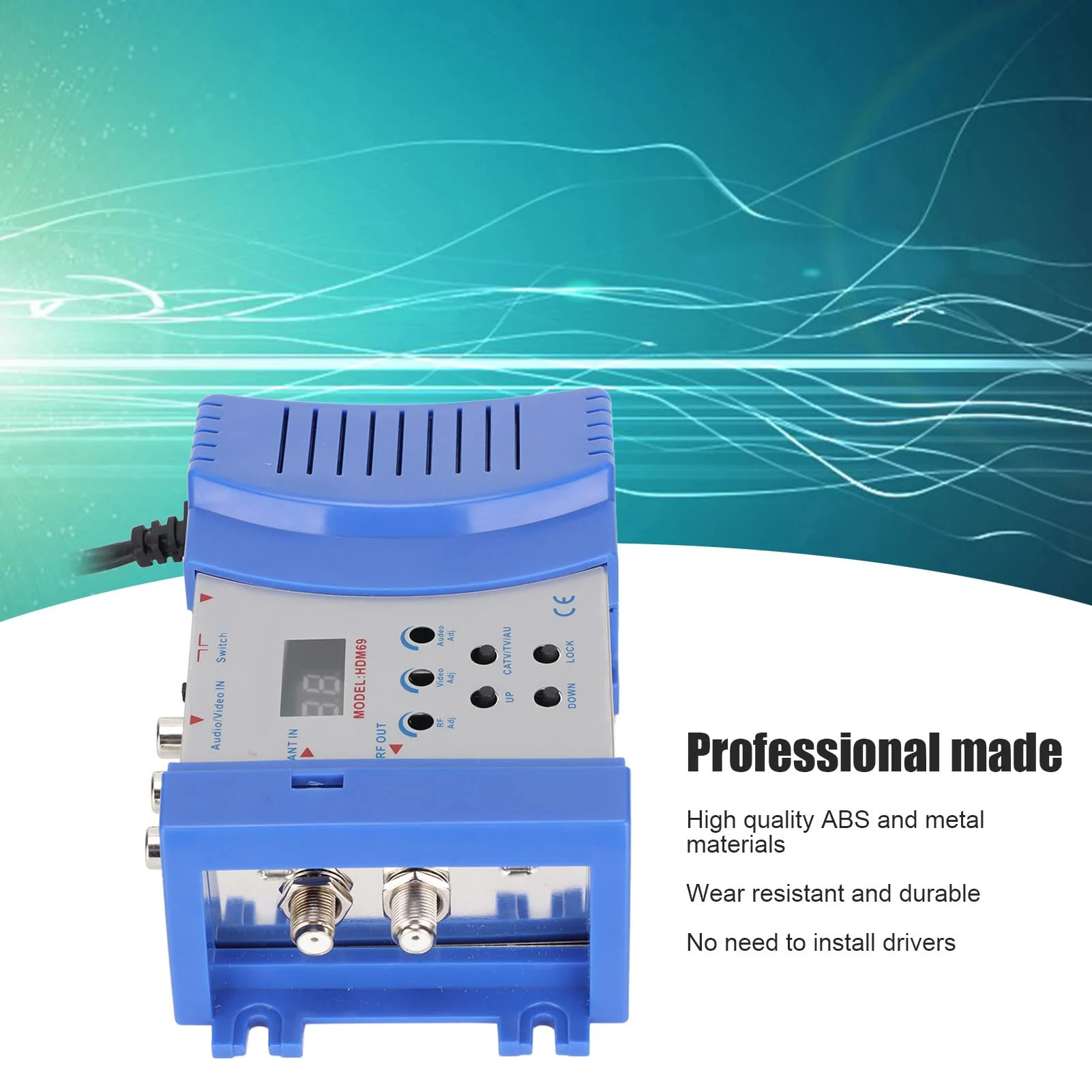 Modulator RF Converter, /AV to RF HD Modulator, VHF UHF Demodulator Adapter Support PAL/NTSC TV Format Output for Home TV, Plug and Play(1080P) - Image 3