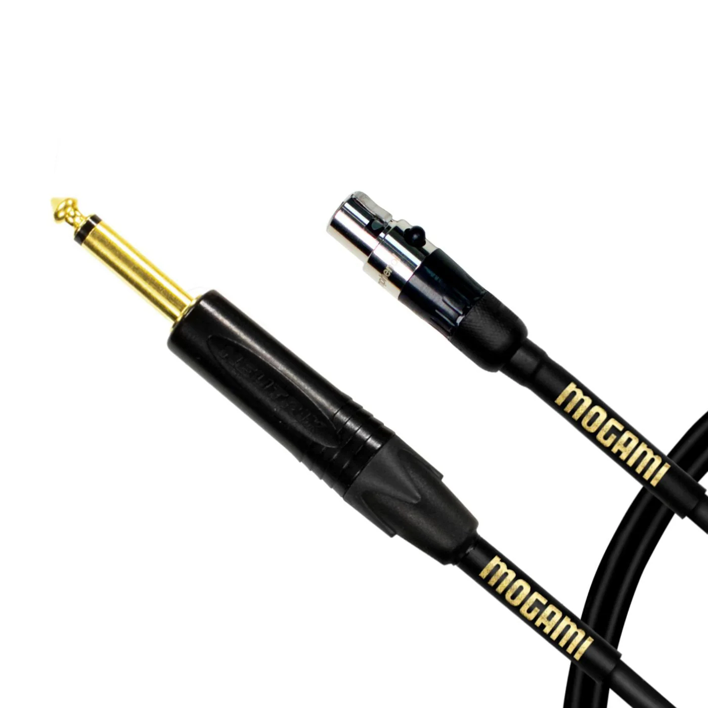 Mogami Gold BPSH TS-24 Belt Pack Instrument Cable for Wireless Instrument Systems, 1/4" TS Male Plug to Mini XLR-Female 4-Pin, Straight Connectors, 24 Inch