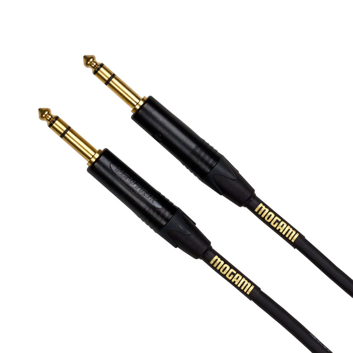 Mogami Gold TRS-TRS Audio Cable – 06 Ft Cord Neutral-Tone Interconnect for Powered Speakers & Soundboards – Quad Shield Noise Rejection 6 Foot