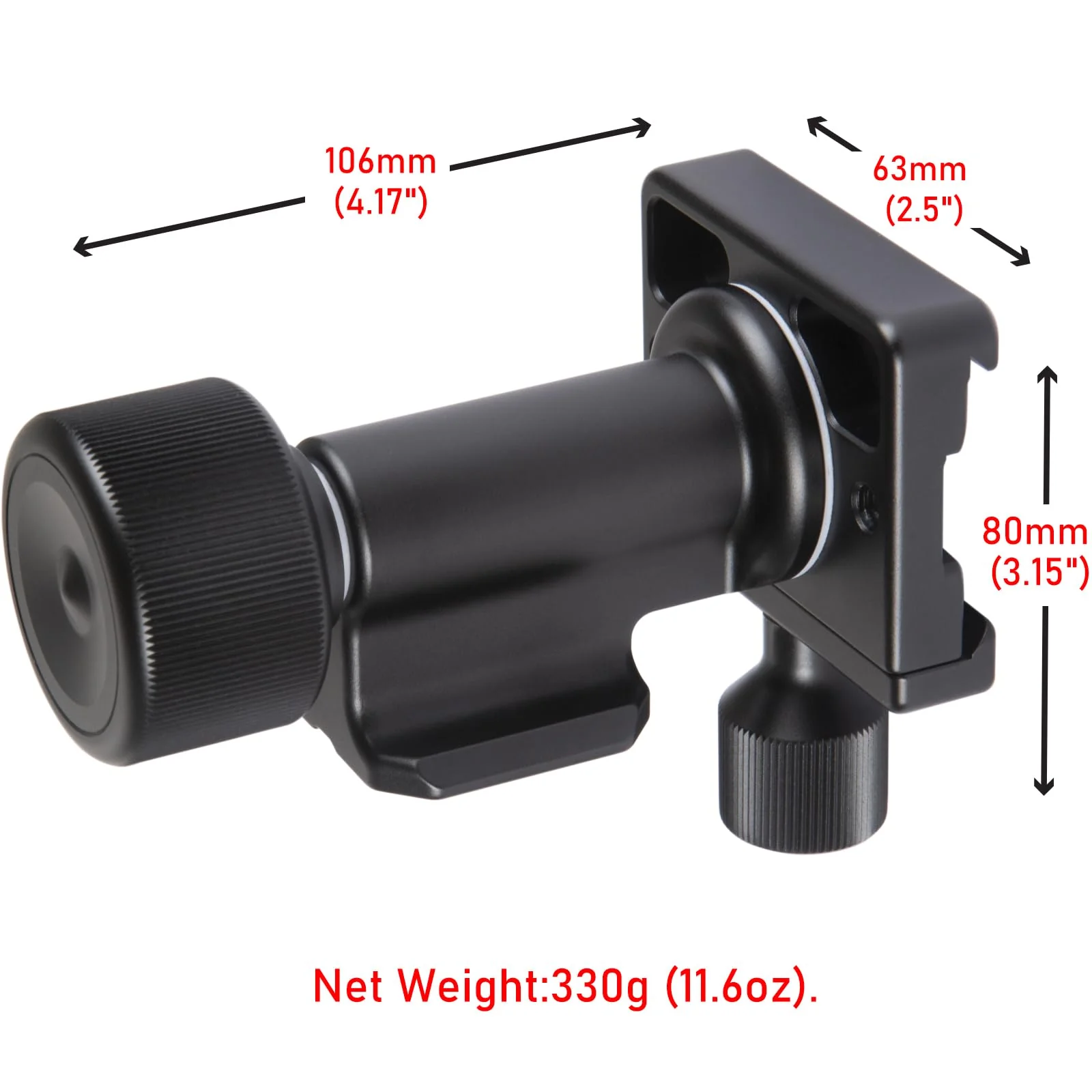 Monopod Gimbal Head,Side Saddle Speed Tilt Gimbal Head with Arca Swiss Dovetail Quick Release Plate for Monopod Camera Medium and Telephoto Lenses, Max Load 100lbs - Image 2