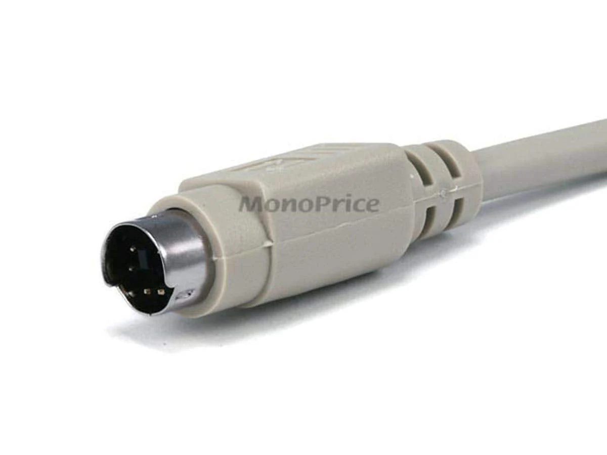 Monoprice PS/2 MDIN-6 Male to Male Cable - 6 Feet - Used as PS/2 Keyboard/Mouse Connector 6ft - Image 2
