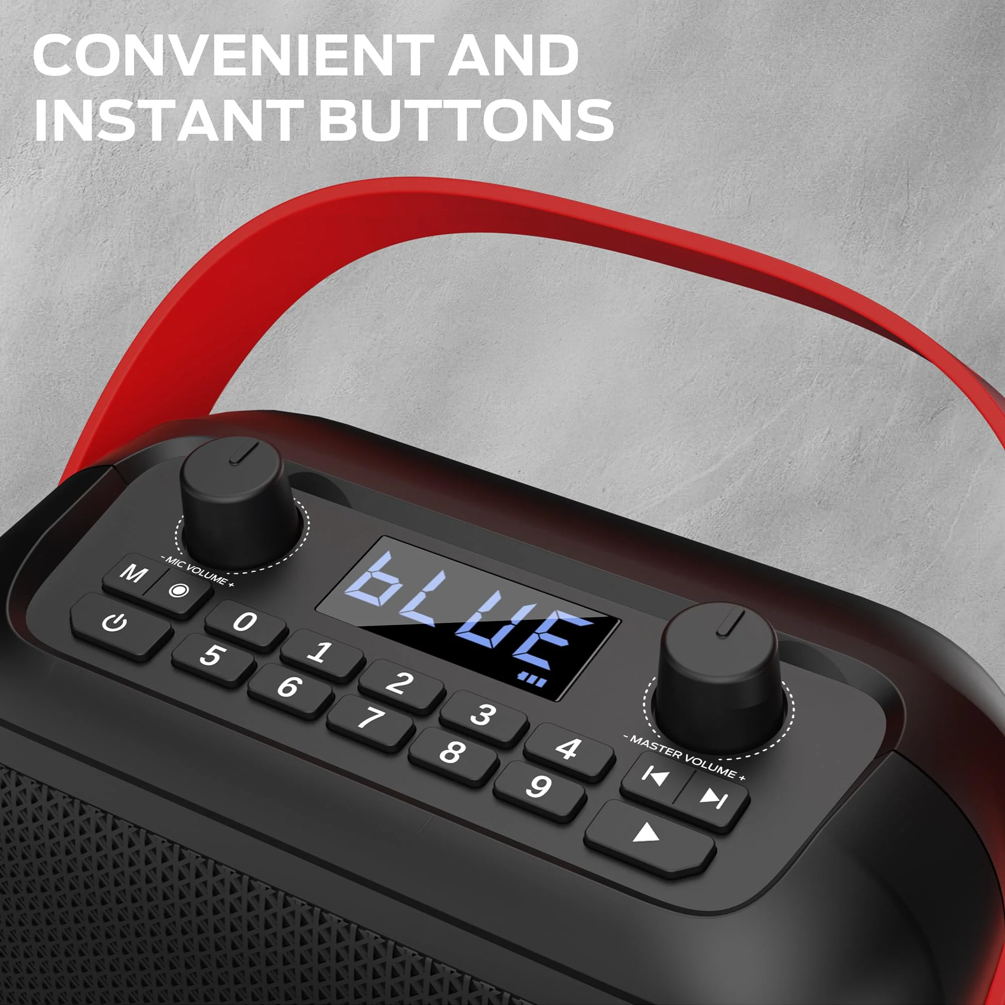 Monster Portable Bluetooth Speakers, Wireless Bluetooth Speaker with 40W Loud Stereo Sound, Outdoor Speakers with Handle, 12H Playtime, Supports TF Card, AUX, FM Radio for Party Black - Image 2