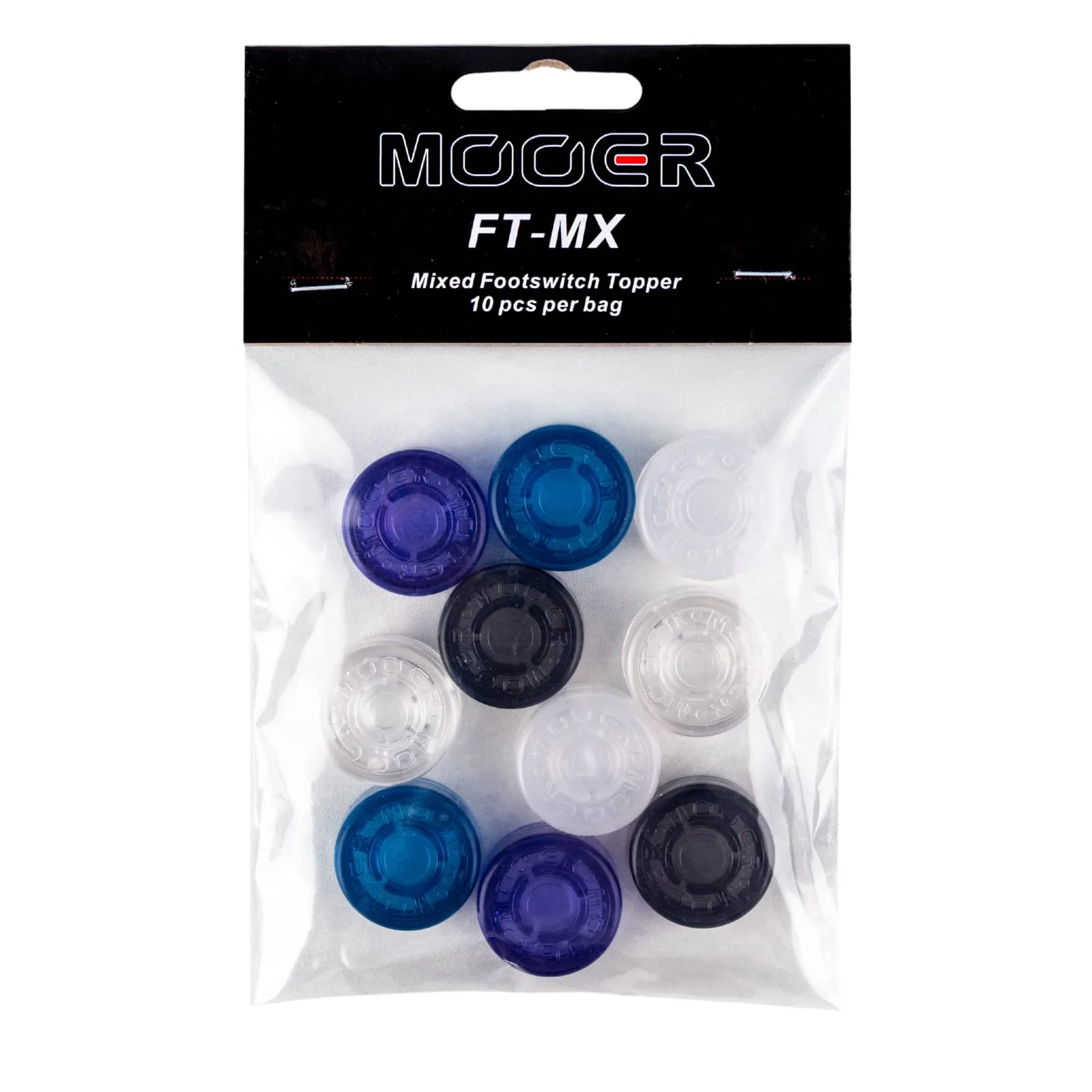MOOER Candy Colorful Footswitch Toppers Black, Blue, purple, Transparent, White Footswitch Toppers(FT-MX-CO) MOOER Candy-Cold 10pcs