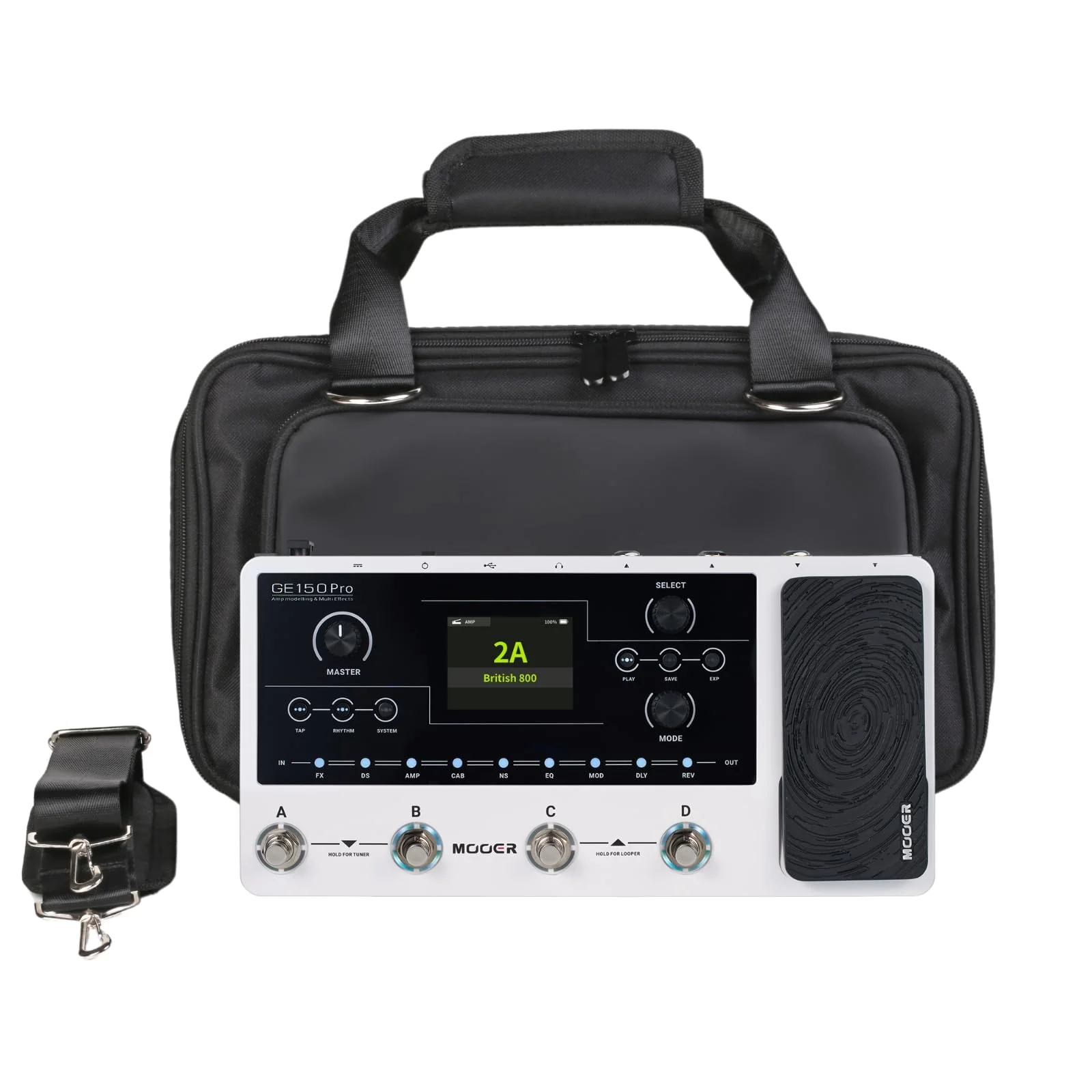 MOOER SC-200 Soft Carry Bag Pedal Board Case for Guitar Multi Effects like MOOER GE200, GE200 Plus, GE150 Pro, GE150 GE100, Music Accessories Gig Bag - Image 2